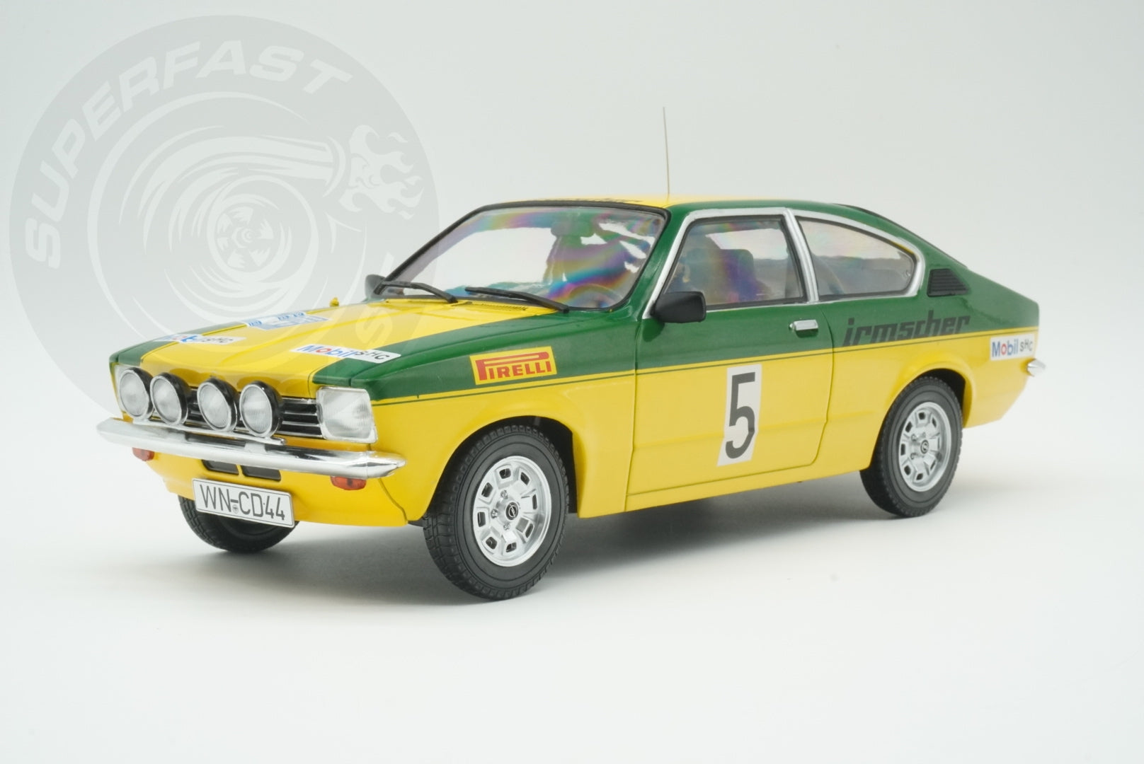 MCG 1:18 Diecast - Opel Kadett C Coupe GT/E, International Sachs Winter Rallye, 1976, #5, W.Smolej/C.Geistdörfer,  - MCG18650R