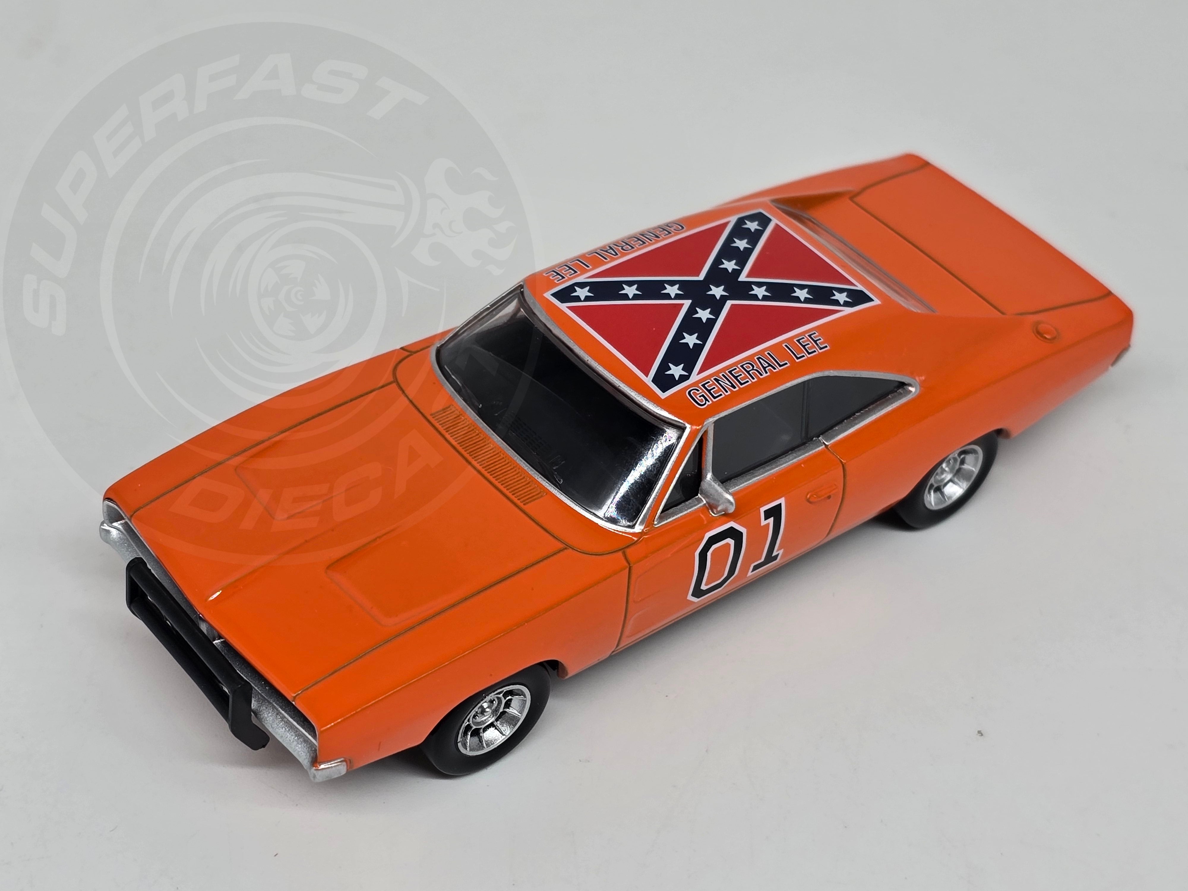 NoRev 1:43 Scale Diecast, 1969 Dodge Charger (Dukes Of Hazzard), Orange - 950003
