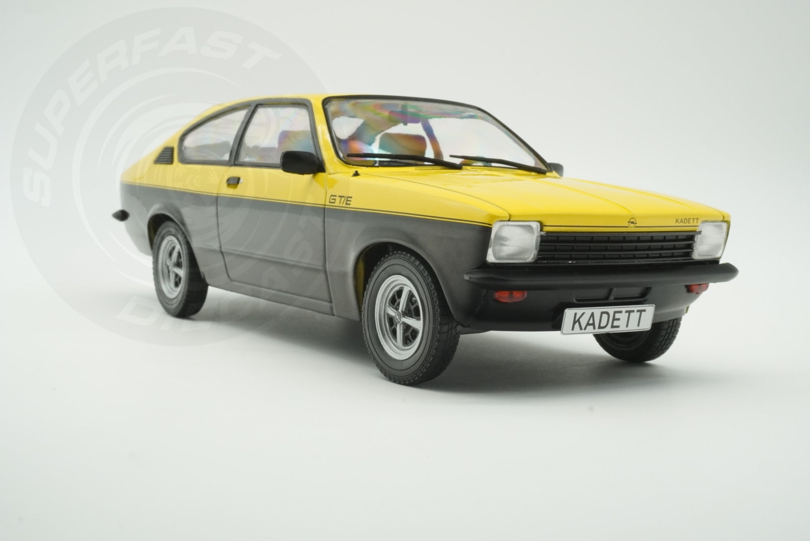 MCG 1:18 Scale Diecast - 1975 Opel Kadett C Coupe GTE in Yellow/Black - MCG18598