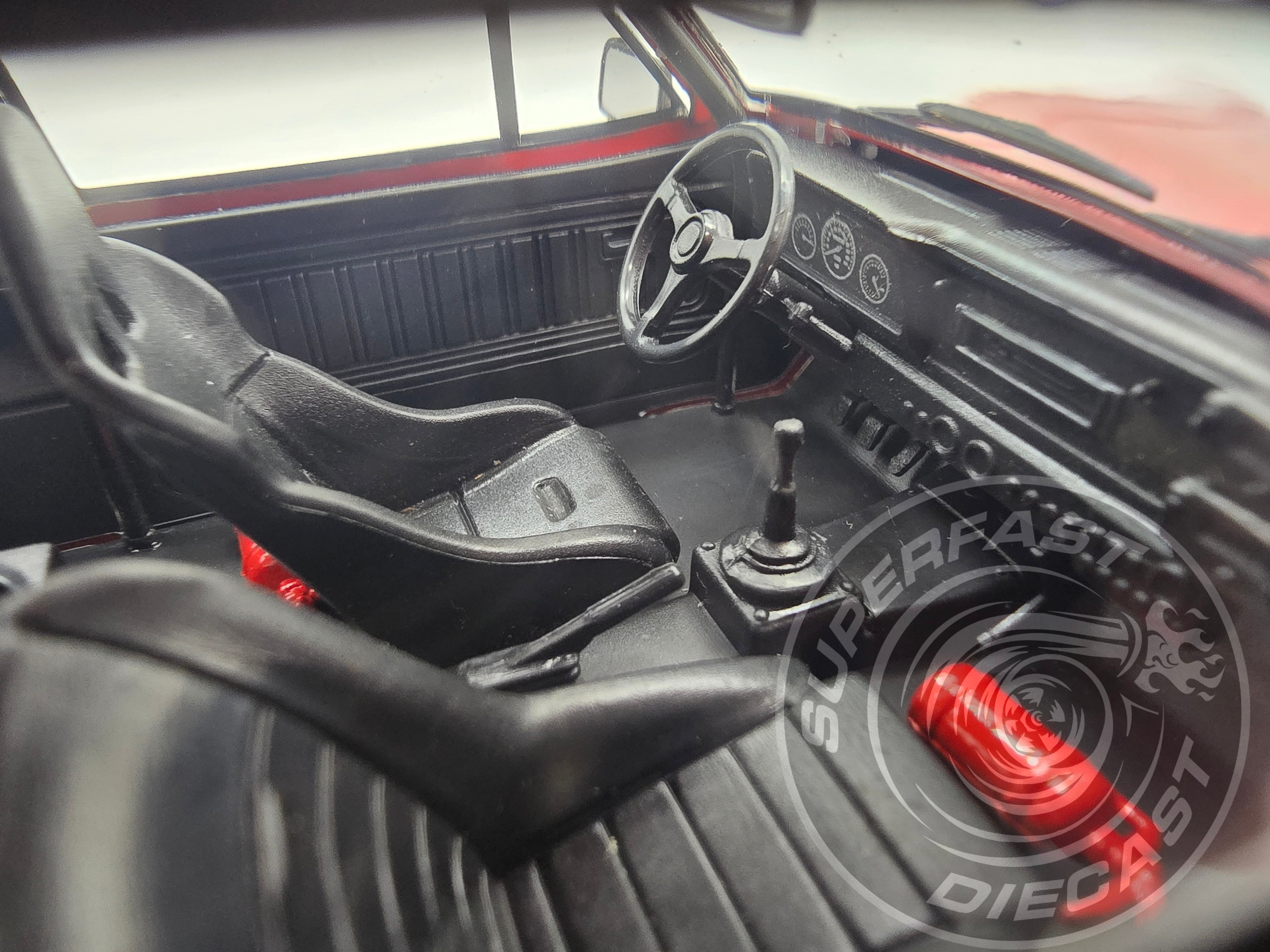 Whitebox 1:24 Scale Diecast Model Car - 1977 Ford Escort Mk2 RS2000, Red - WB124223