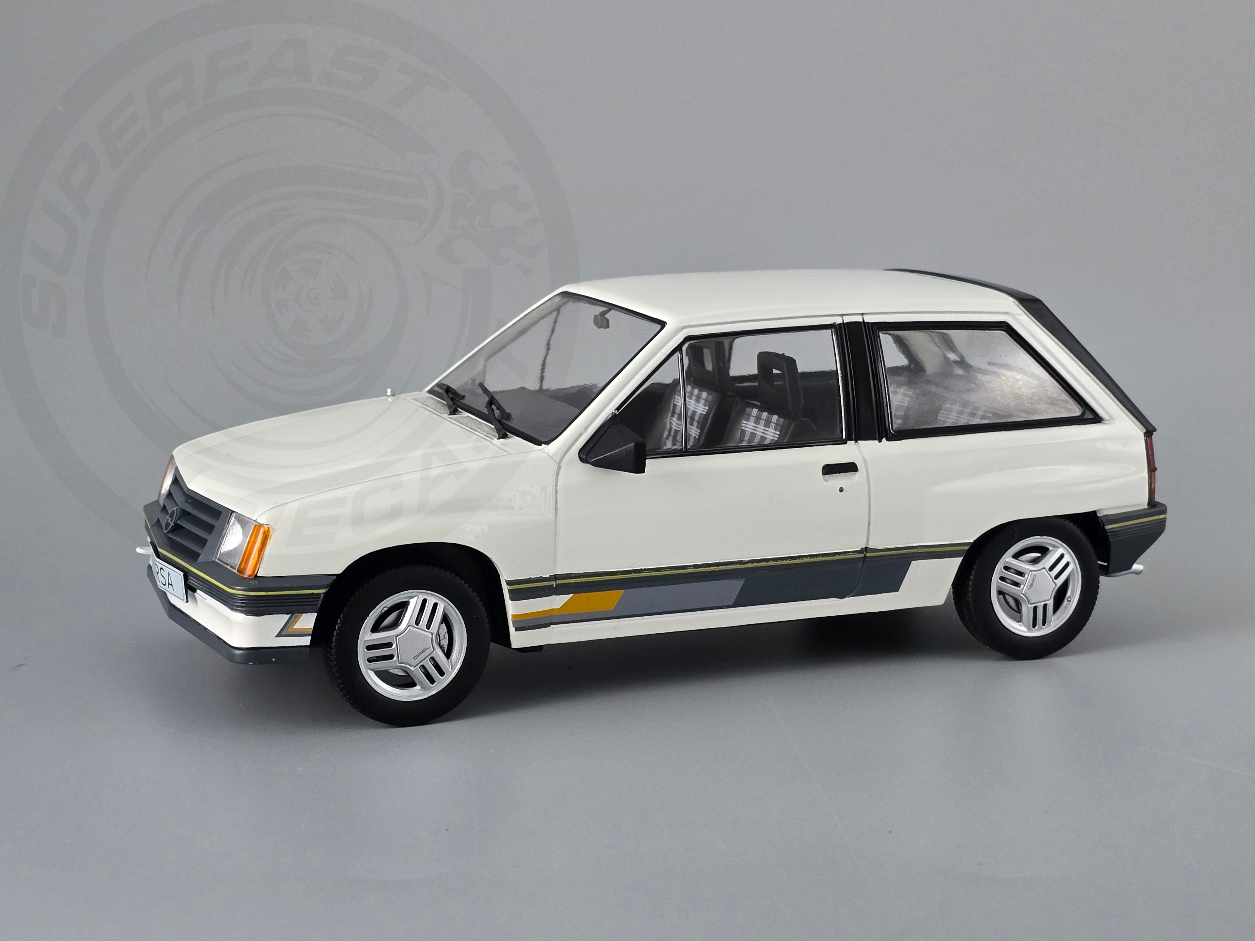 MCG 1:18 Scale Diecast - 1983 Opel Corsa A (Vauxhall Nova) Sprint, White - MCG18432
