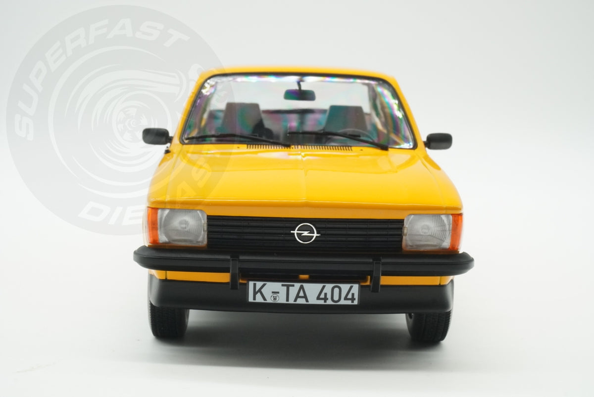 Norev 1:18 Scale Diecast Model Car - 1978 Opel Kadett C Coupe 2.0 E Rallye in Brilliant Ochre - 183659
