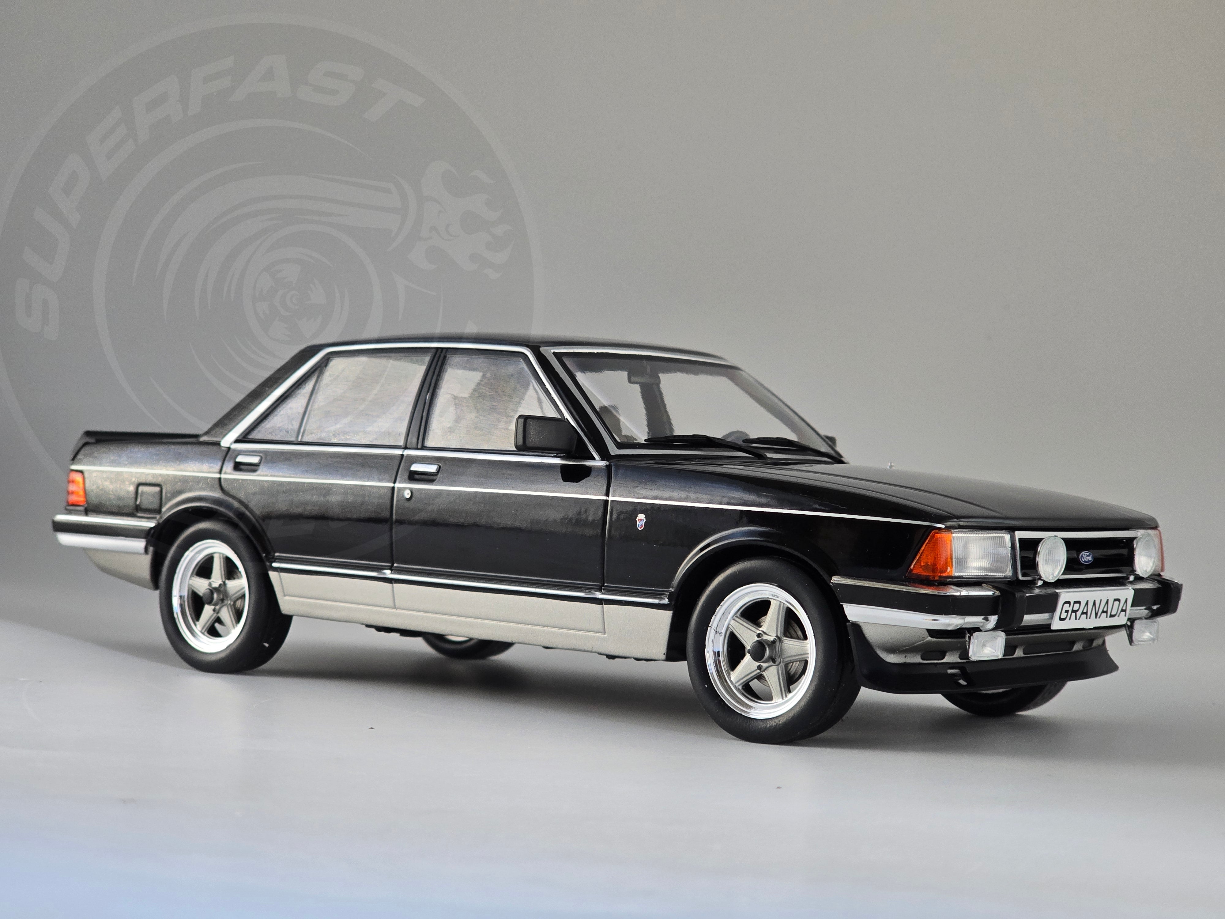 MCG 1:18 Scale Diecast MCG 1:18 Scale Diecast Ford Granada MK II 2.8 Injection, Black/Grey - MCG18536