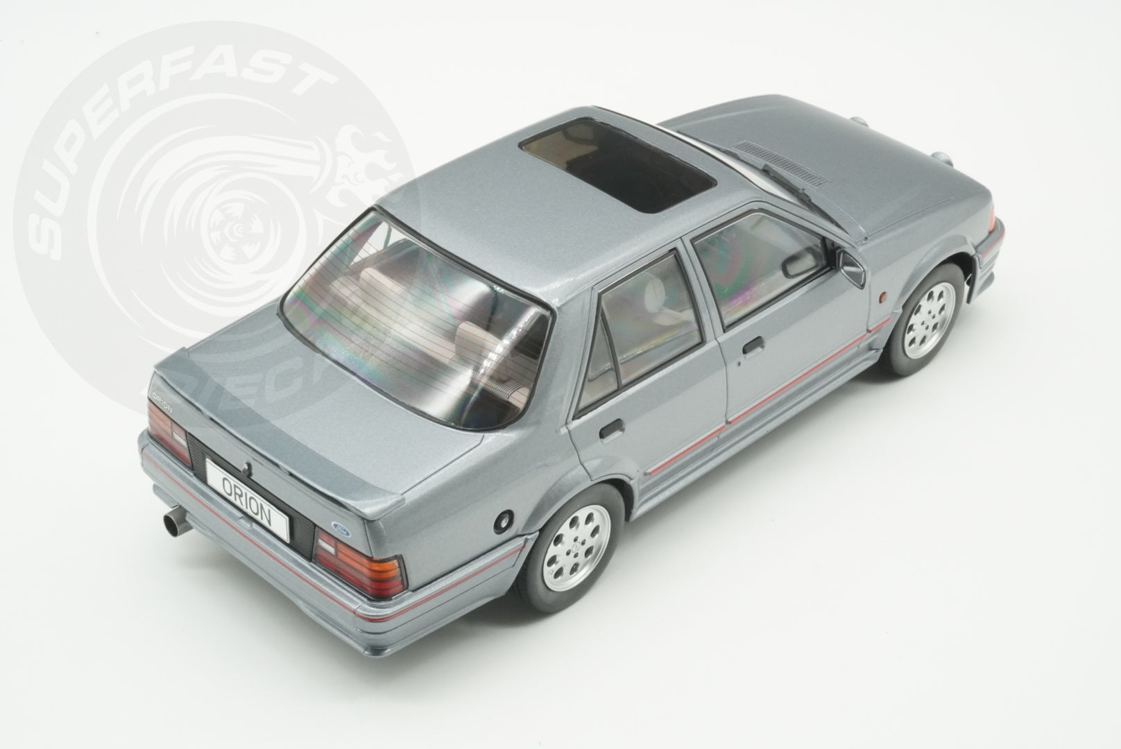 MCG 1:18 Scale Diecast - Ford Orion Mk II LHD with RS Bodykit, Grey - MCG18489