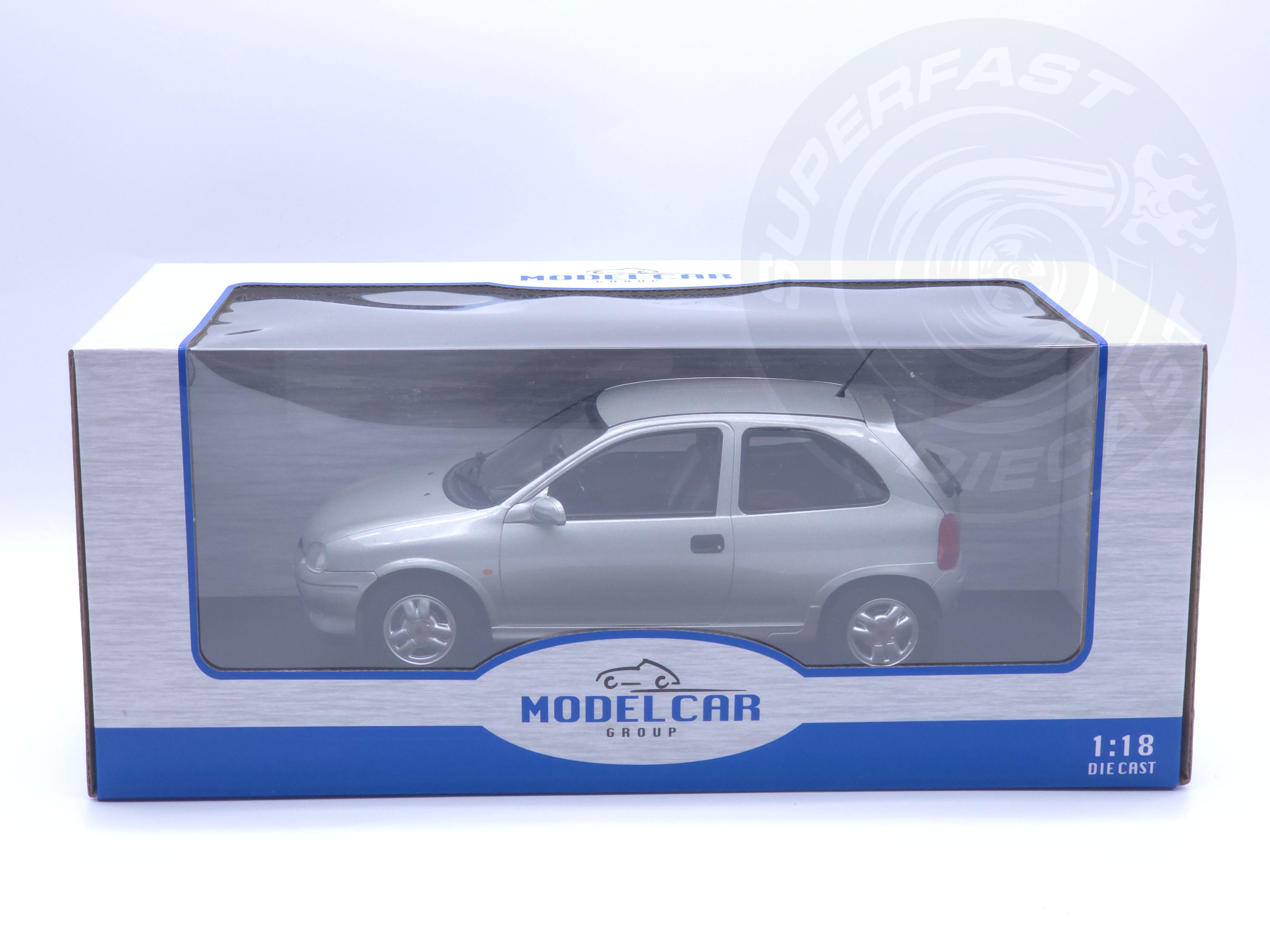 MCG 1:18 Scale Diecast - 1993 Vauxhall Corsa GSi (UK Exclusive RHD), Silver - MCG18846
