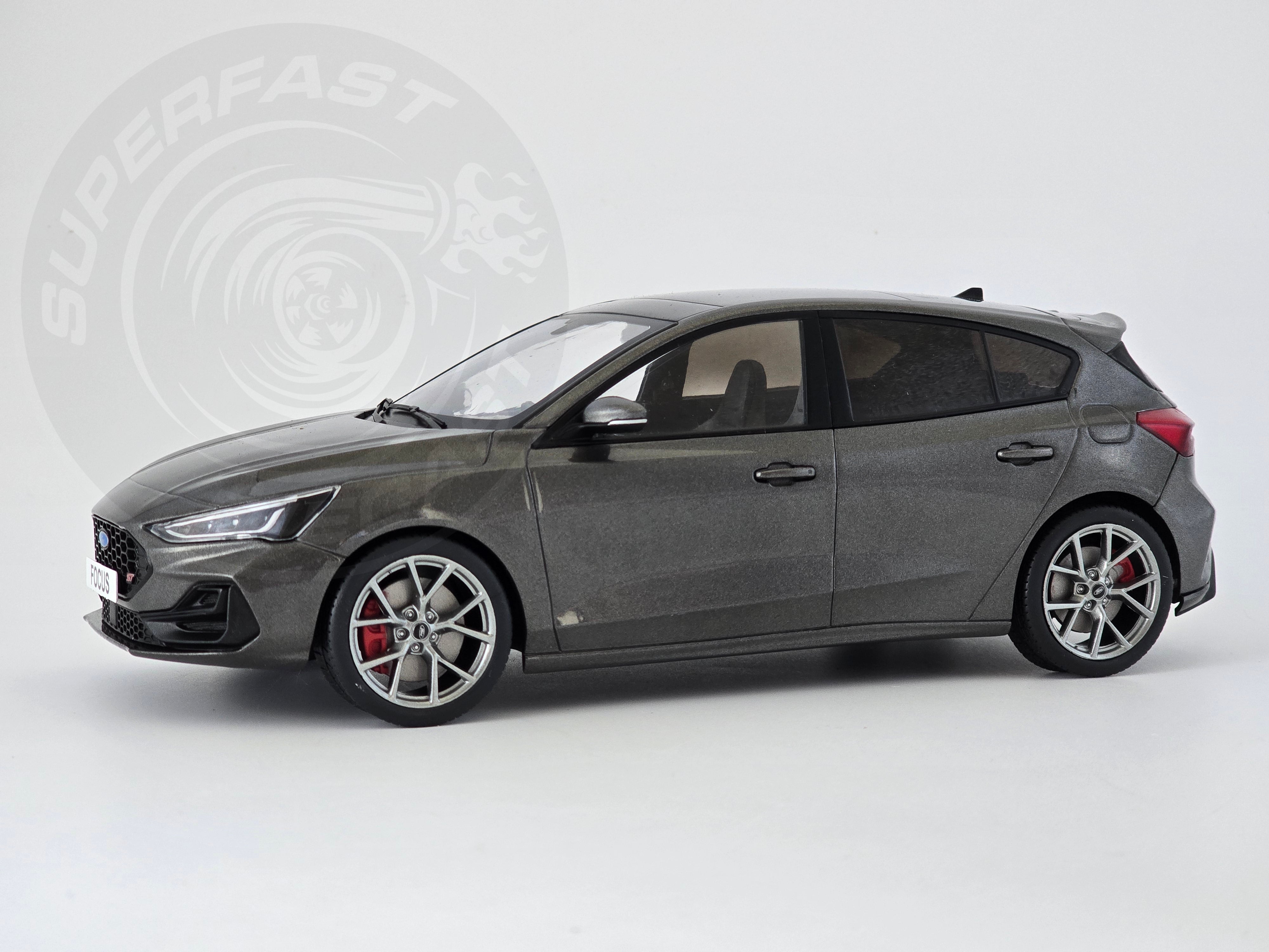 MCG 1:18 Scale Diecast Model Car -  2022 Ford Focus ST, Grey