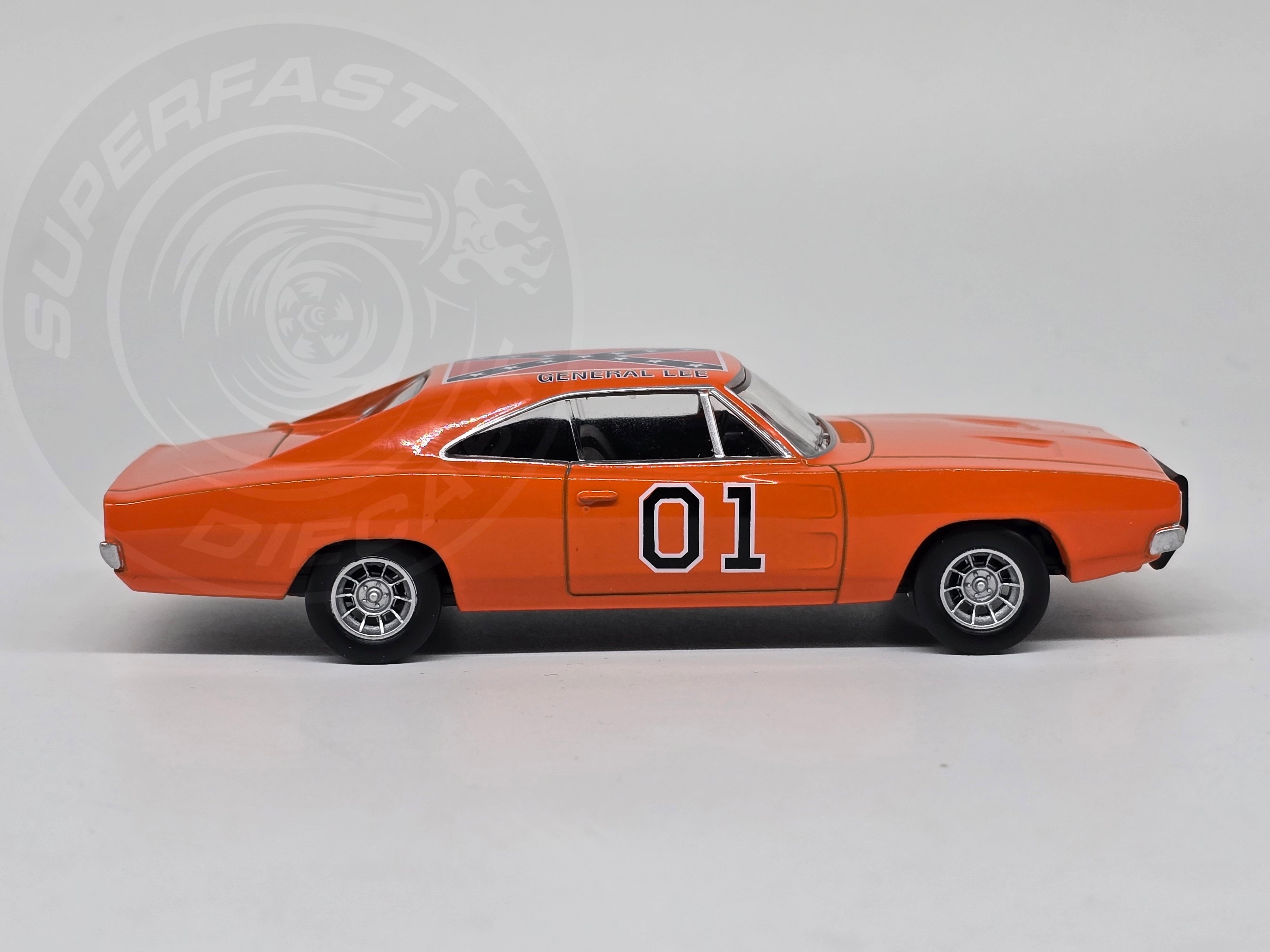 NoRev 1:43 Scale Diecast, 1969 Dodge Charger (Dukes Of Hazzard), Orange - 950003