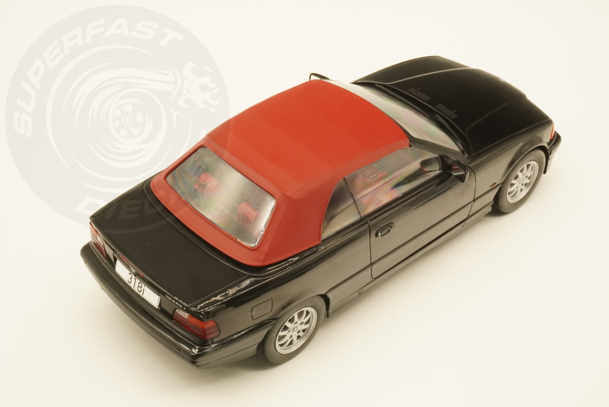 MCG 1:18 Diecast - 1996 BMW 318i (E36) Cabriolet, Black - MCG18318