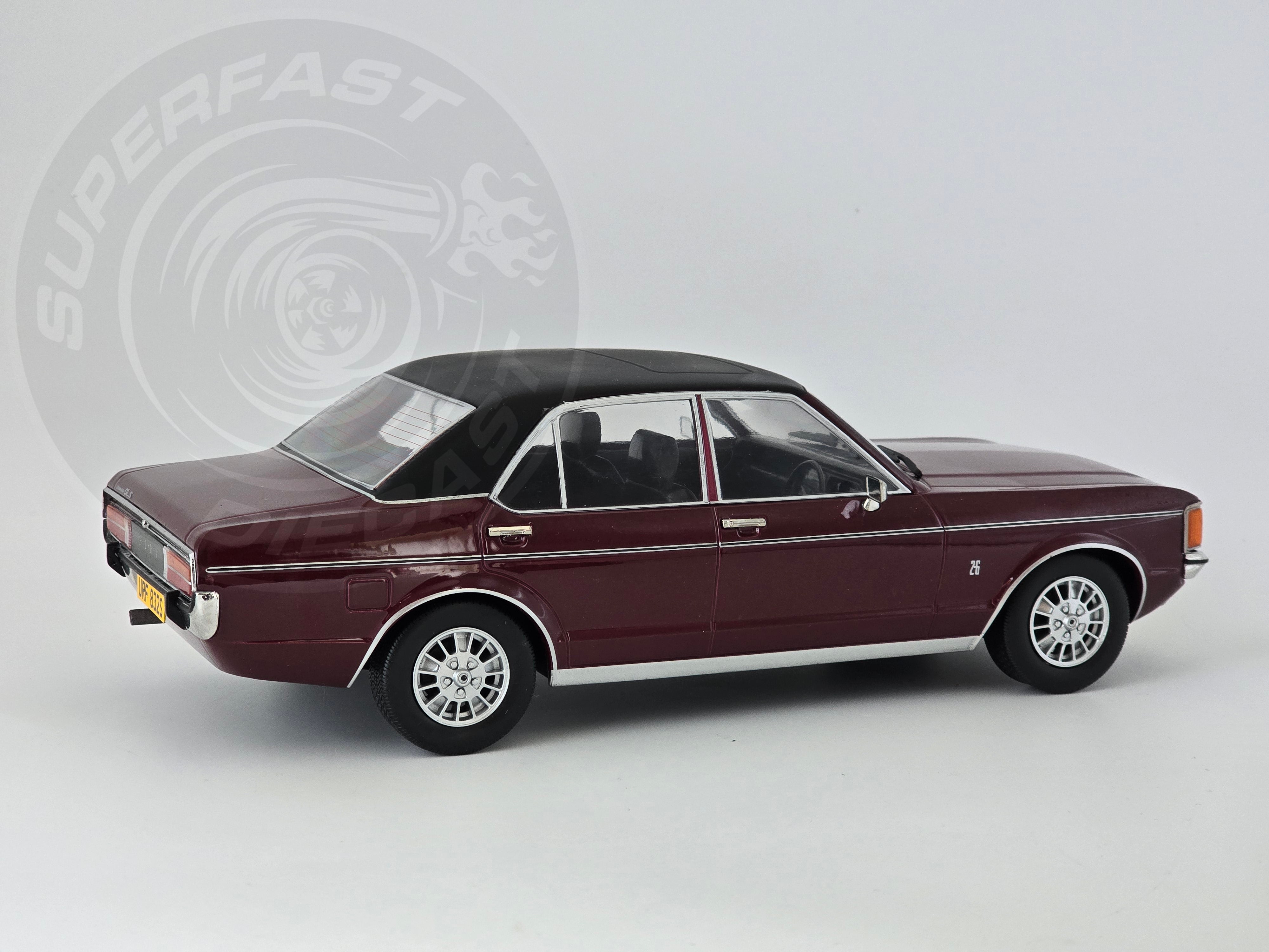 MCG 1:18 Scale Diecast - 1975 Ford Granada MK 1 GLS, Metallic Red (RHD) - UK Exclusive