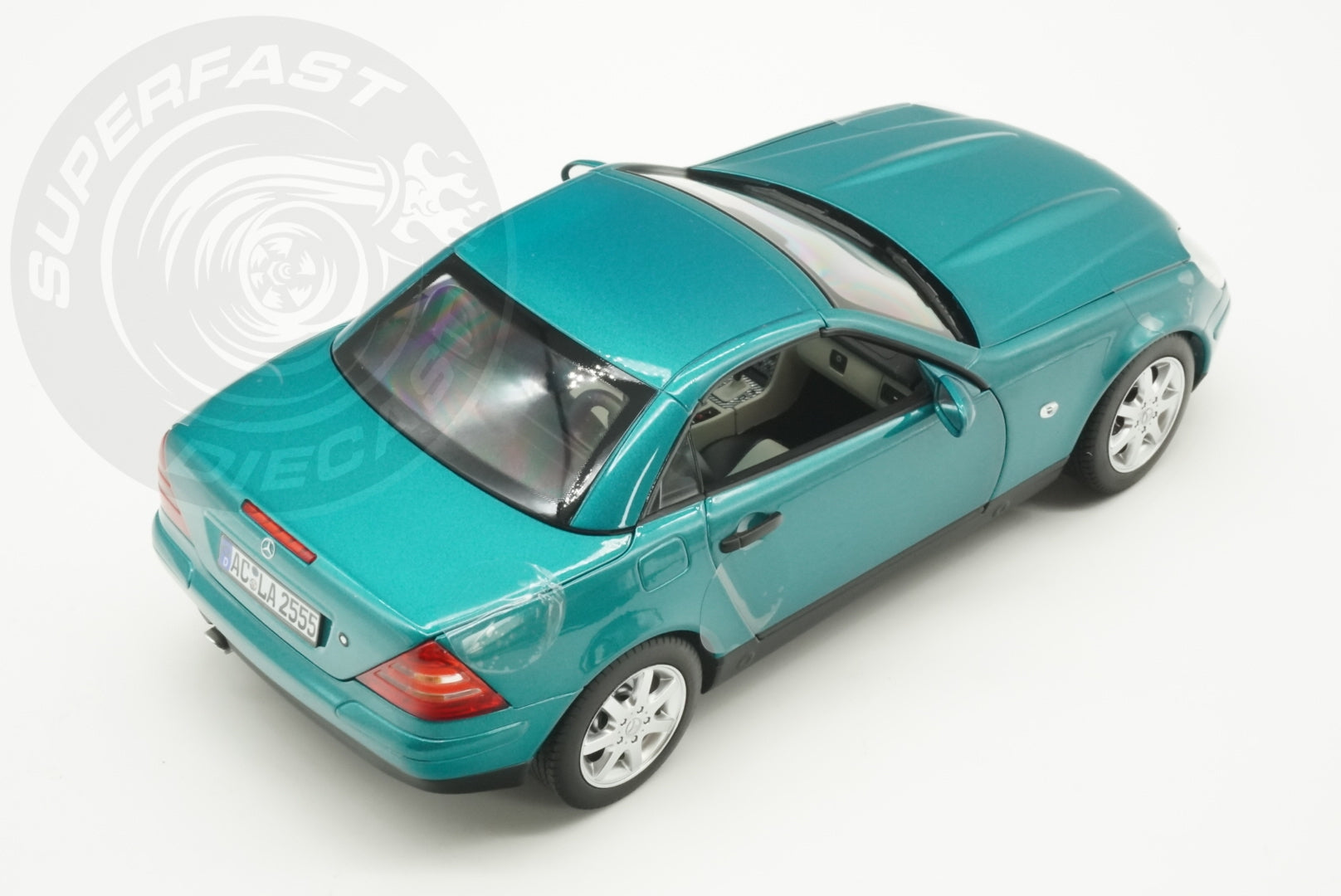 Norev 1:18 Scale Diecast Car - 1996 Mercedes Benz SLK, Vivianit Green - 183021