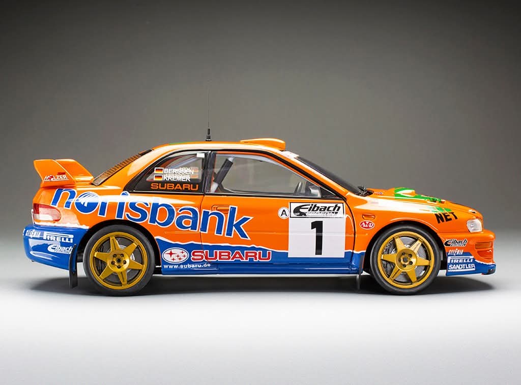Sunstar Diecast - 1:18 Subaru Impreza S5 WRC '97 #1 A.Kremer / F.Berßen - Winner ADAC Rallye Deutschland 1999  (limited edition 999pcs) - 5782