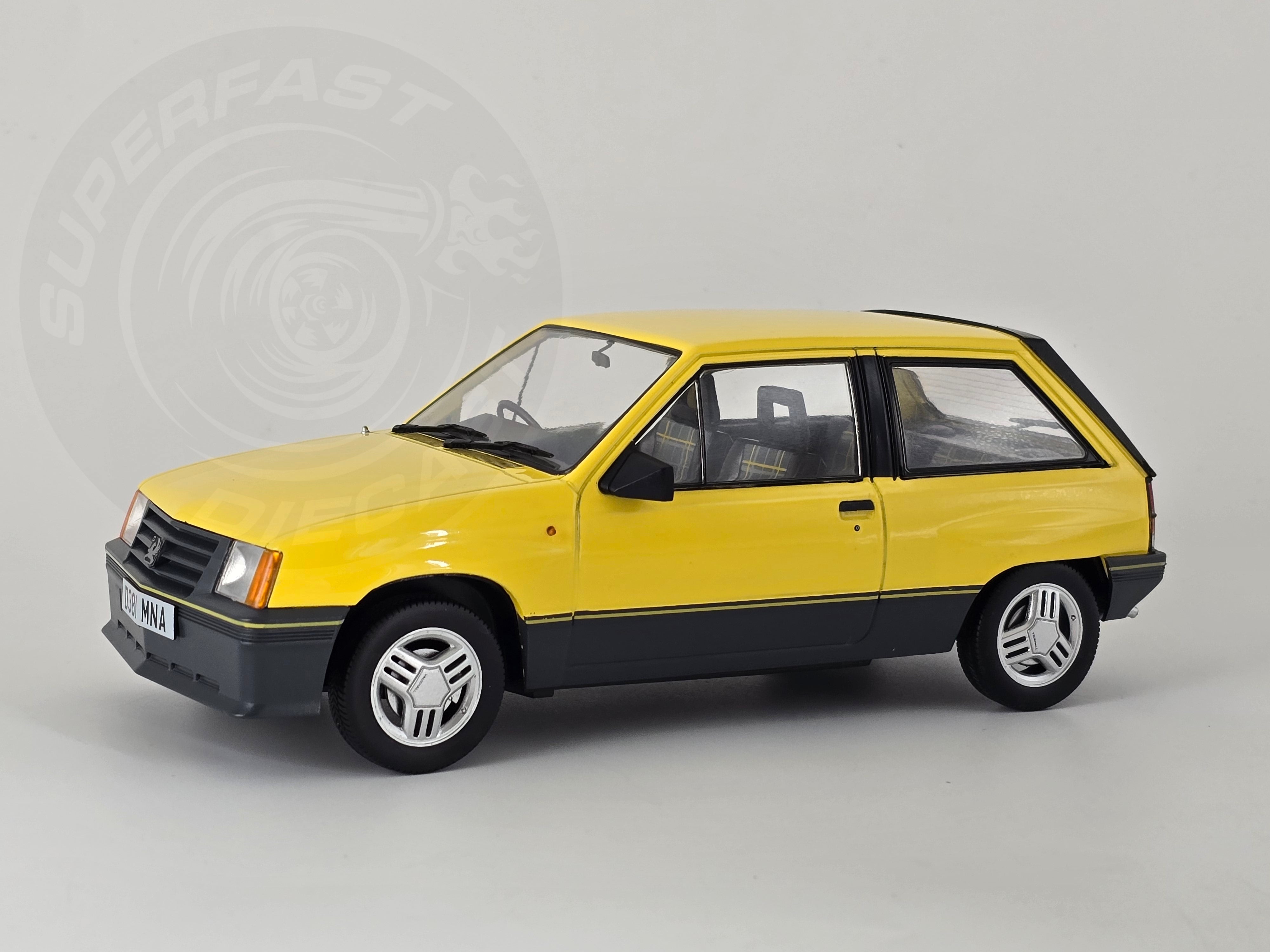 MCG 1:18 Scale Diecast - 1983 Vauxhall Nova SR (UK Exclusive RHD), Yellow - MCG18903