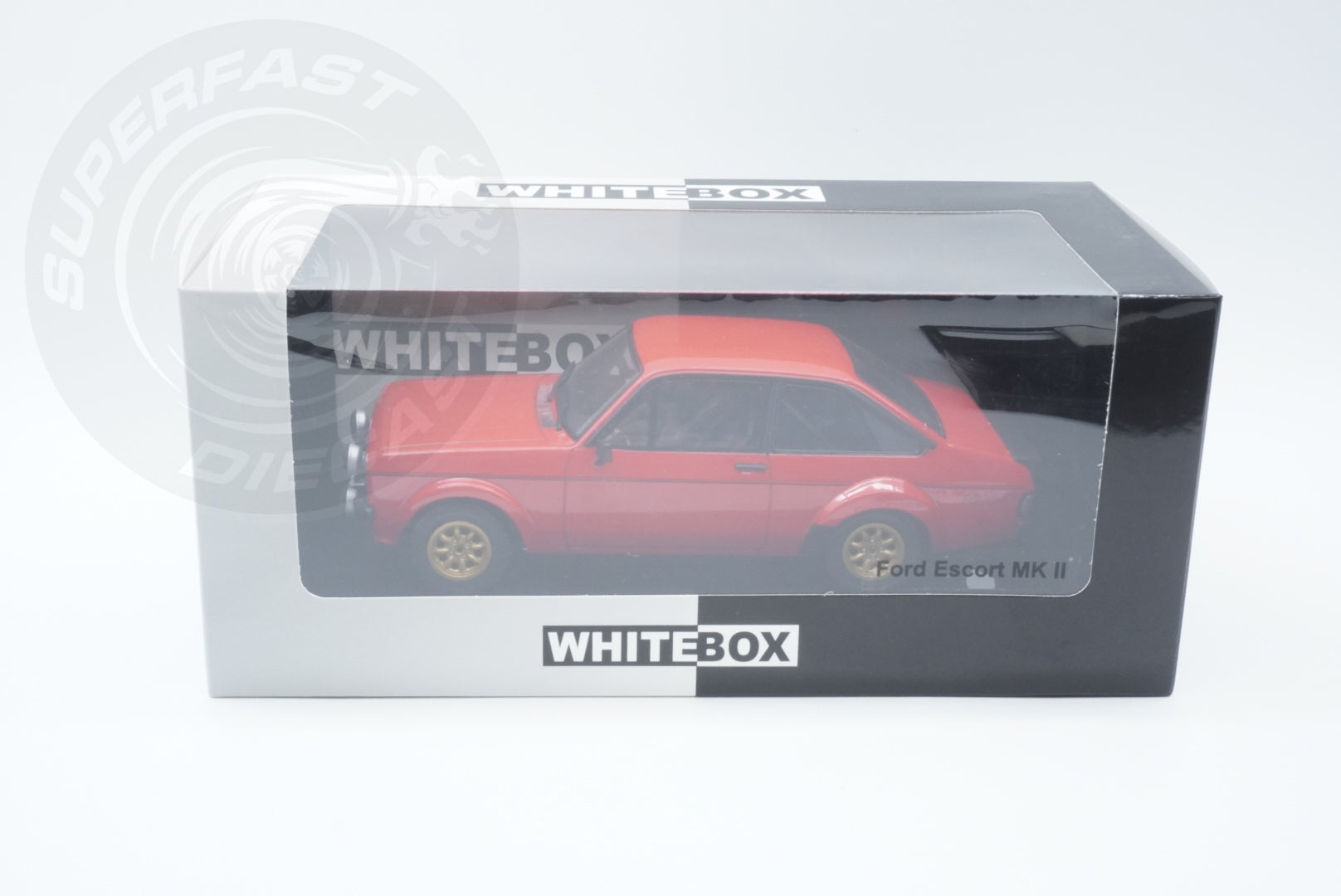 Whitebox 1:24 Scale Diecast Model Car - 1977 Ford Escort Mk2 RS2000, Red - WB124223