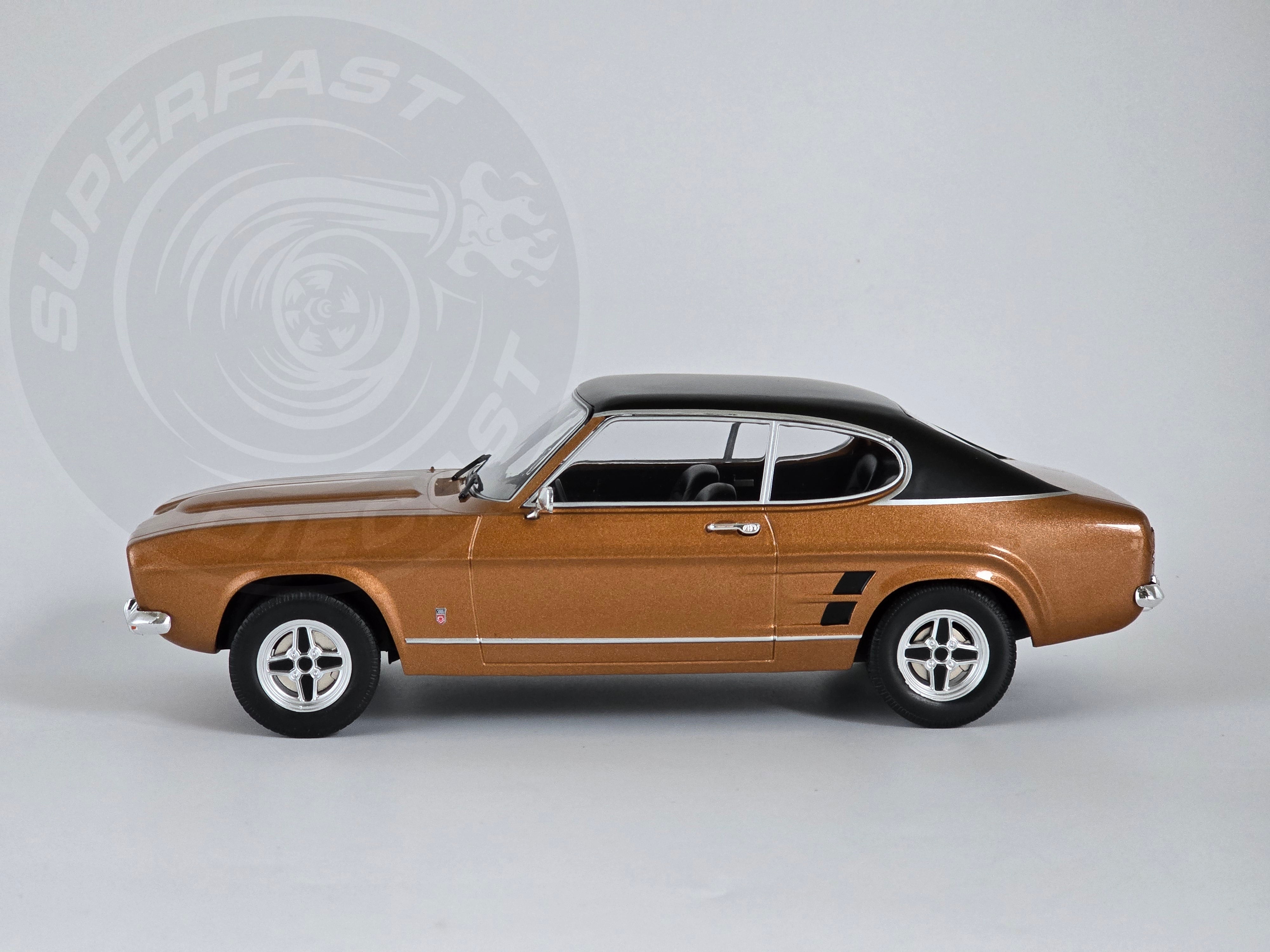 MCG 1:18 Scale Diecast 1970 Ford Capri MK1 GLX, Brown/Black - MCG18537