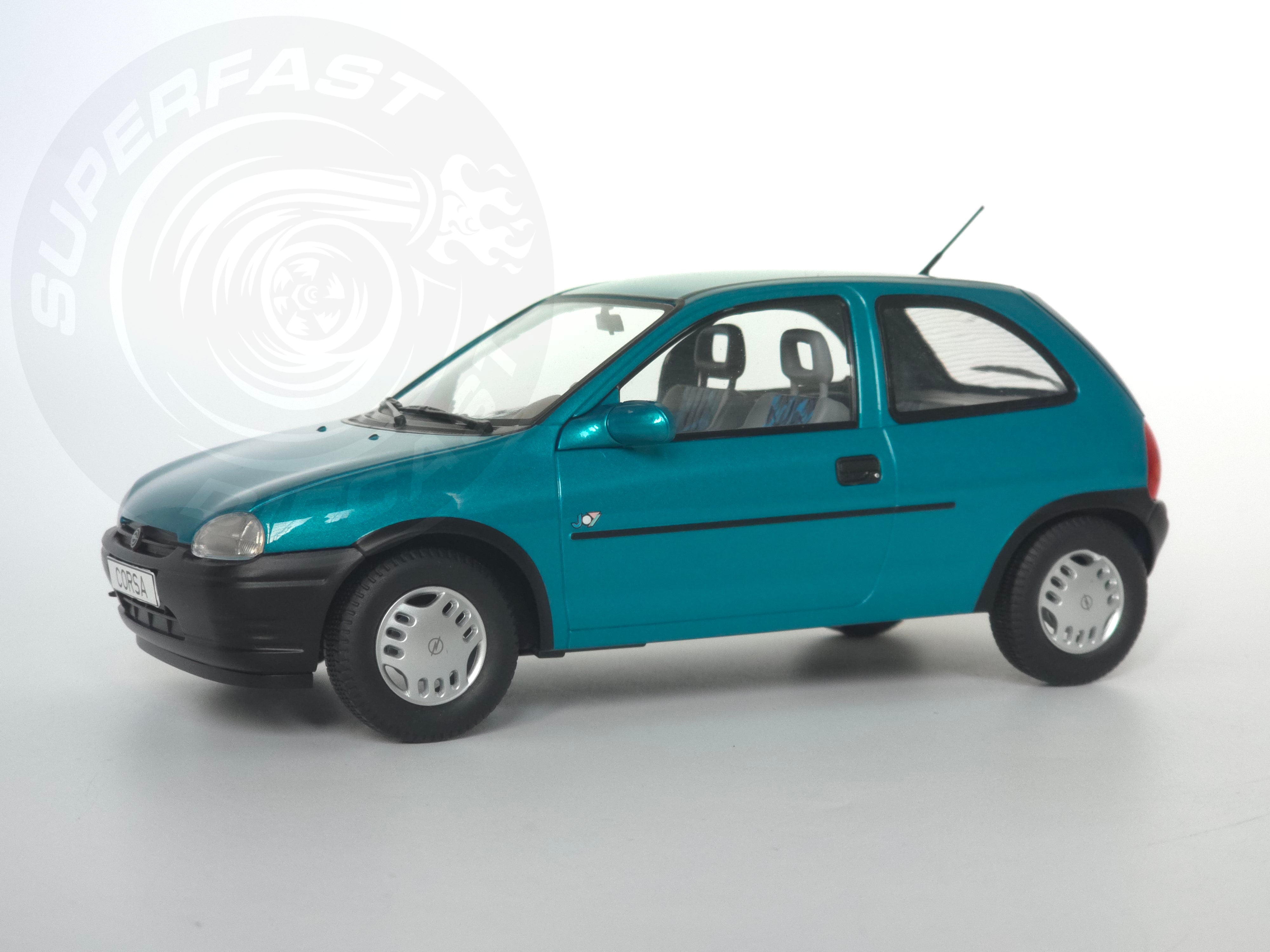 MCG 1:18 Scale Diecast - 1993 Opel Corsa B, Metallic Turquoise - MCG18514