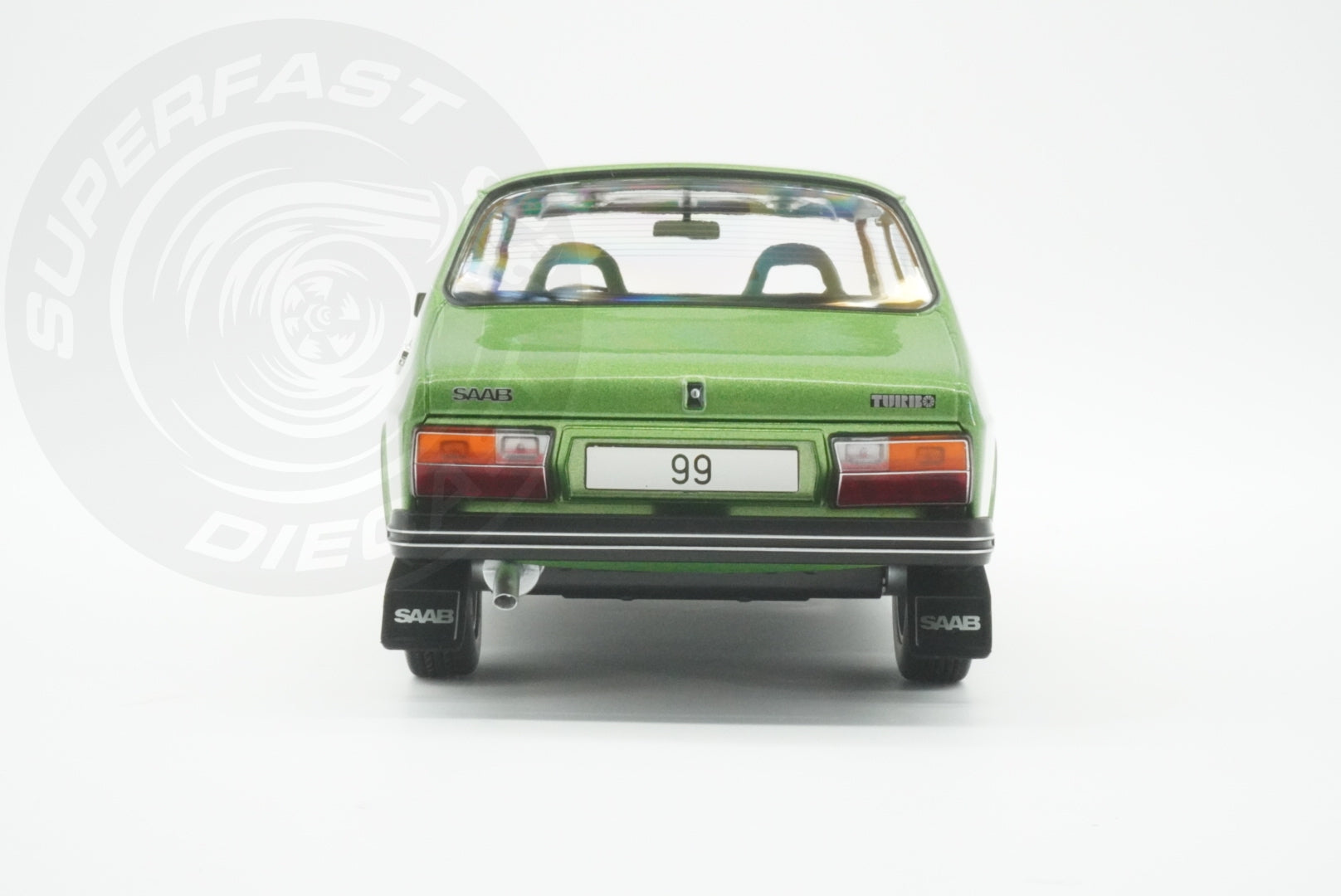 MCG 1:18 Scale Diecast - 1977 Saab 99 Turbo, Green - MCG18440