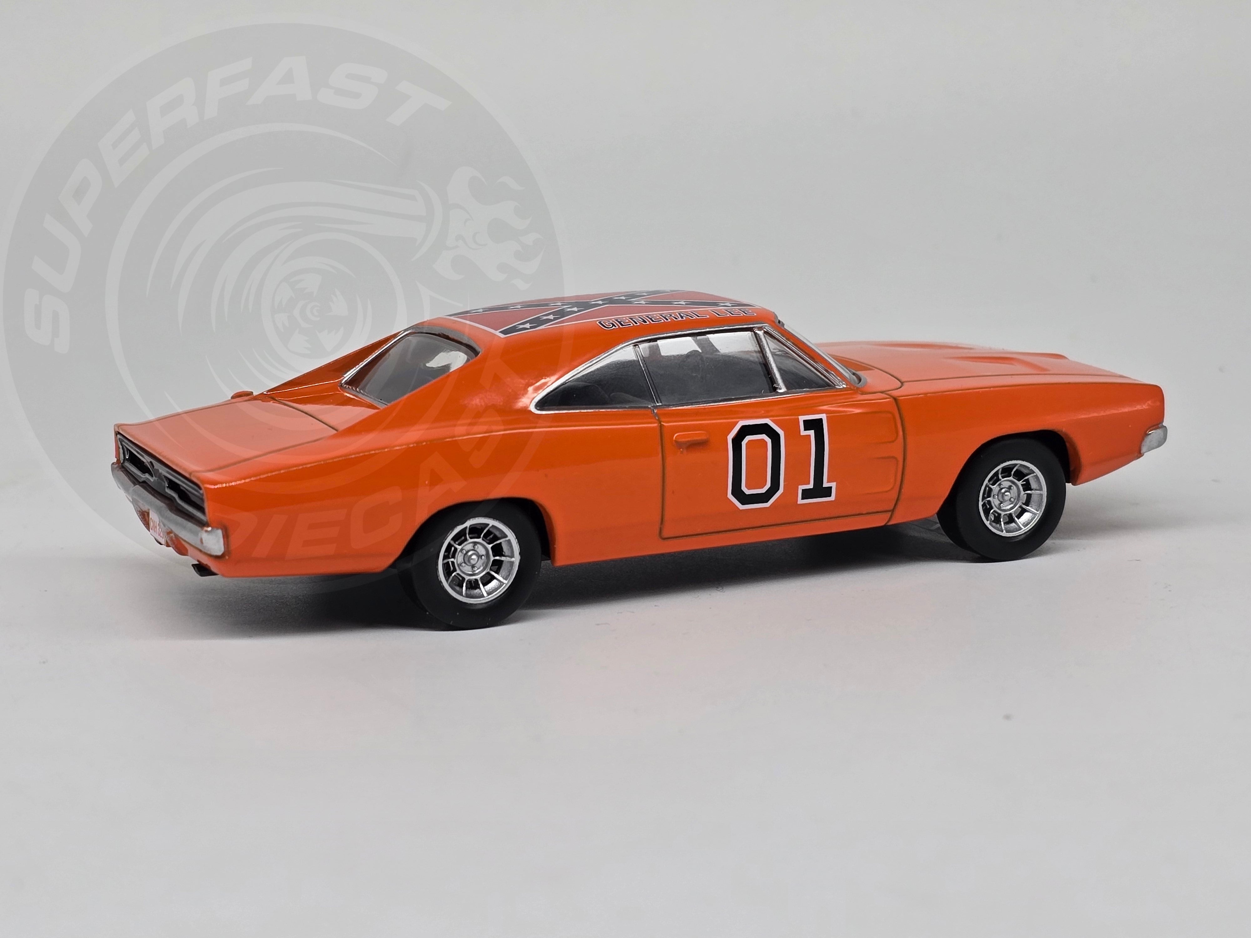 NoRev 1:43 Scale Diecast, 1969 Dodge Charger (Dukes Of Hazzard), Orange - 950003