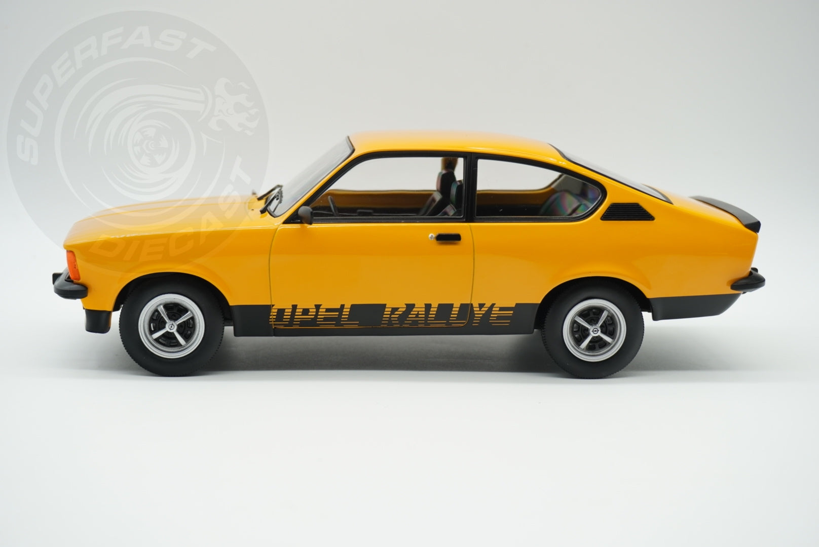 Norev 1:18 Scale Diecast Model Car - 1978 Opel Kadett C Coupe 2.0 E Rallye in Brilliant Ochre - 183659