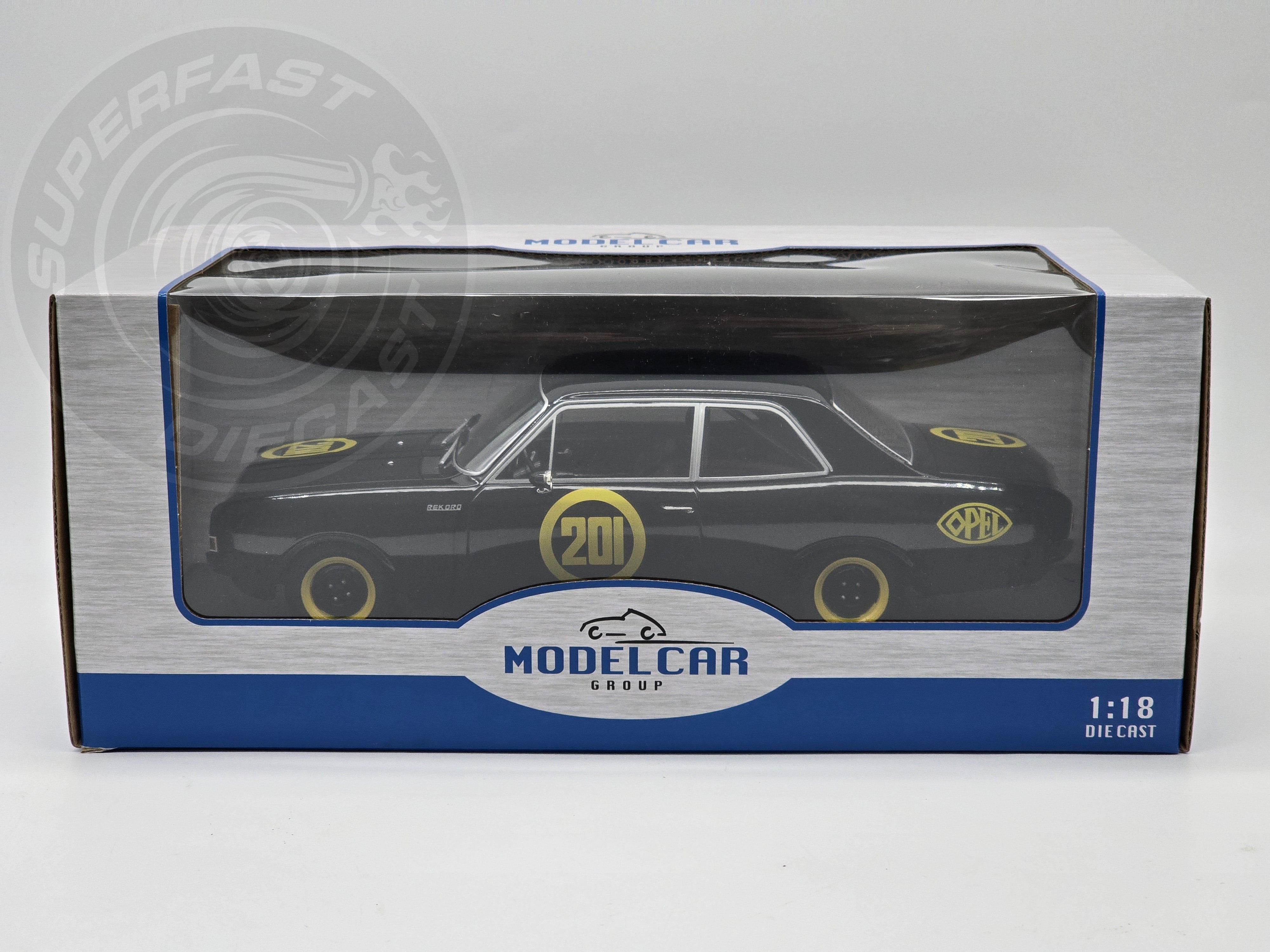 MCG 1:18 Scale Diecast - 1967 Opel Rekord C, Black - MCG18560