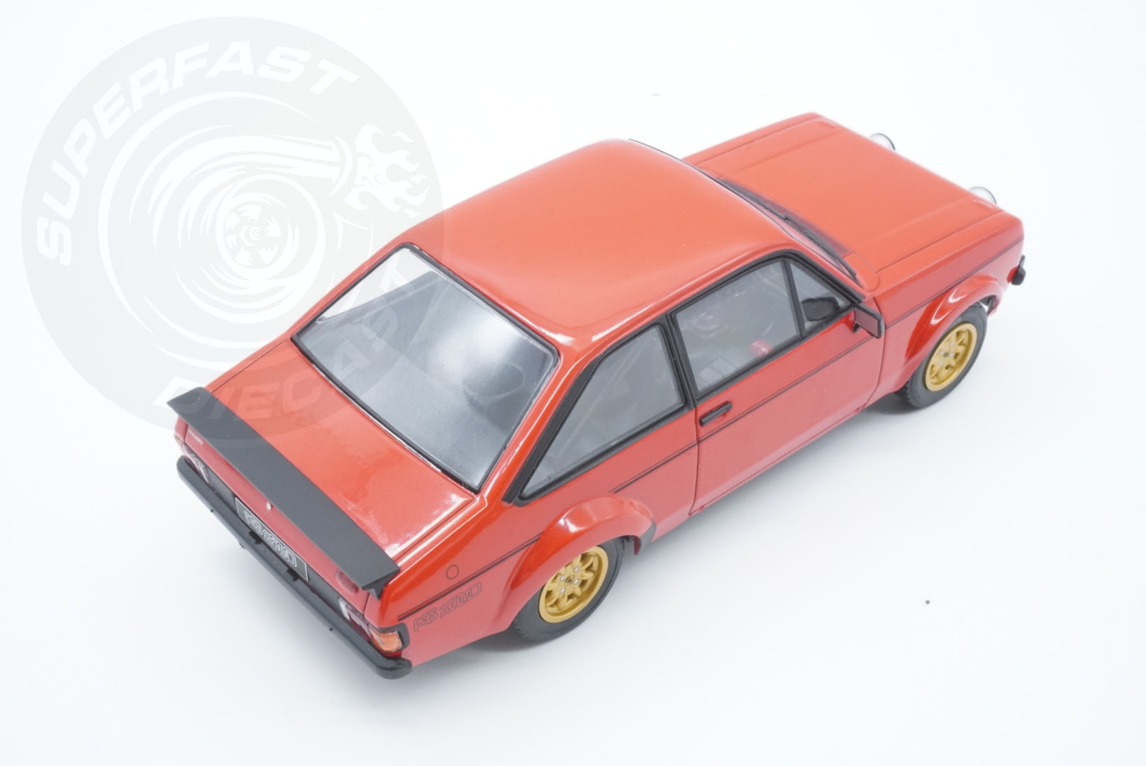 Whitebox 1:24 Scale Diecast Model Car - 1977 Ford Escort Mk2 RS2000, Red - WB124223