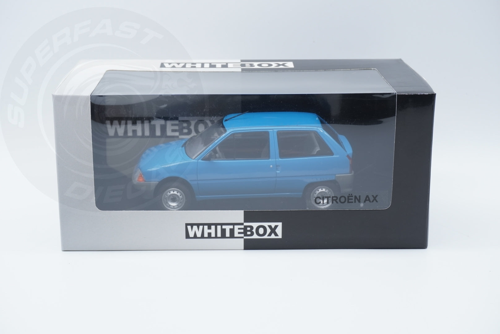 Whitebox  1:24 Scale Diecast - 1986 Citroen AX 1.0 E in Blue - WB124256