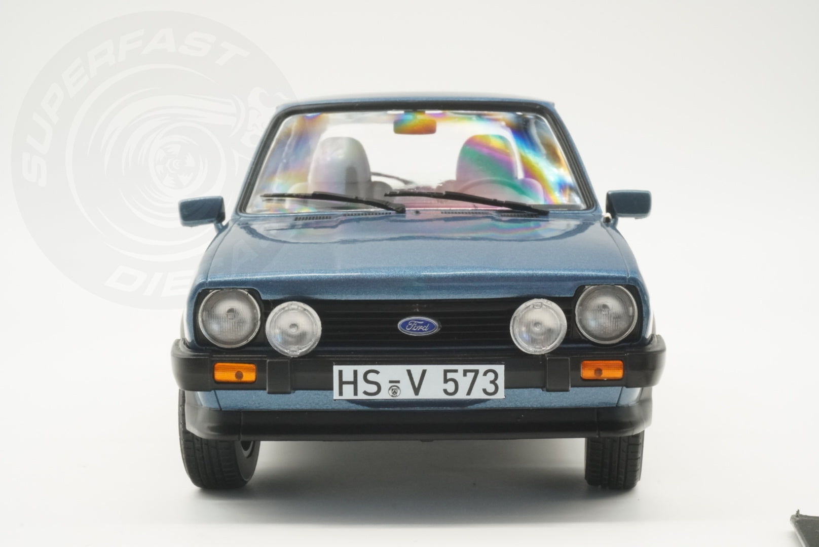 NoRev 1:18 Scale Diecast Model Car, 1981 Ford Fiesta Mk 1 XR2, Blue Metallic - NV182744