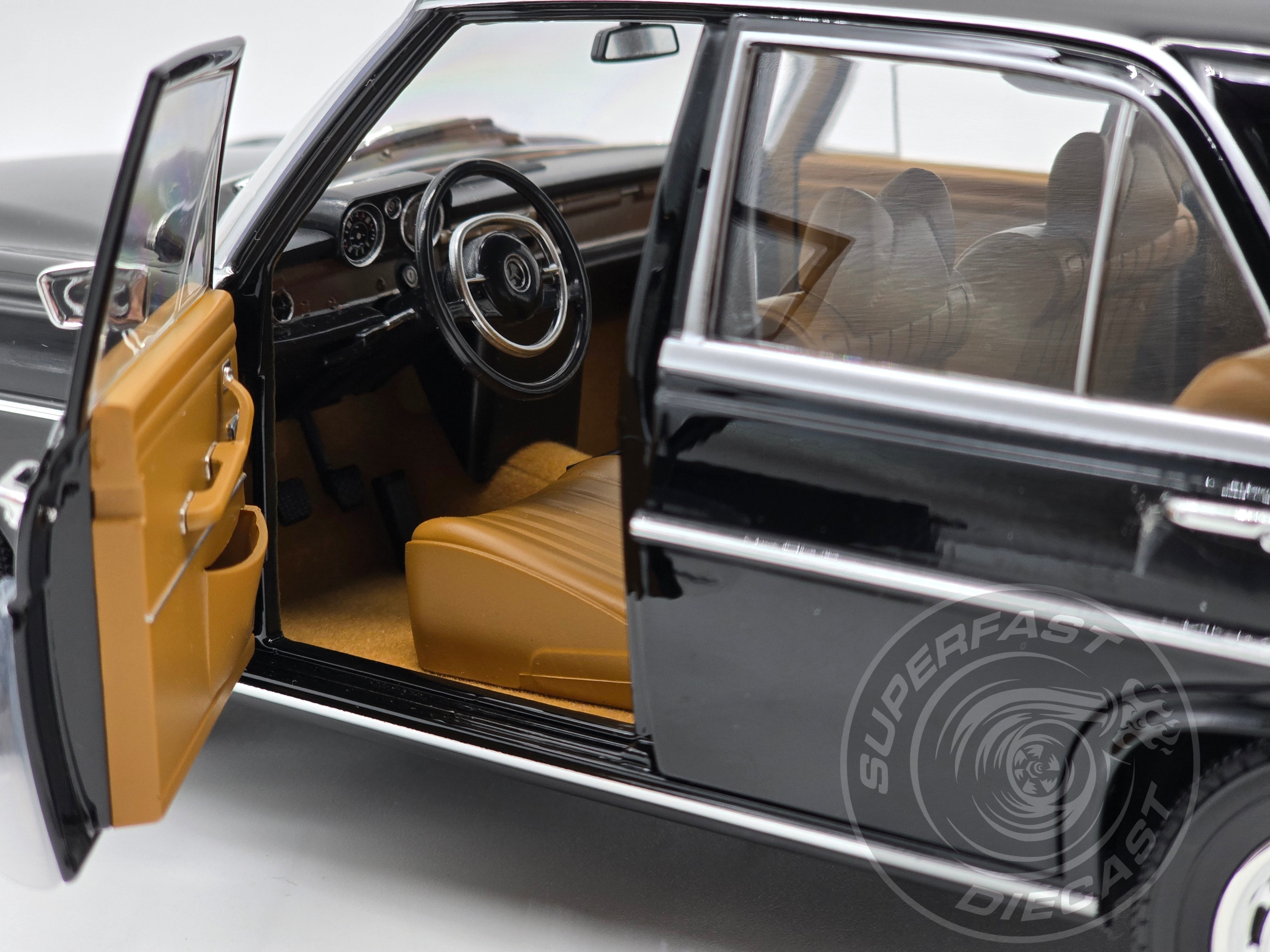 Norev 1:18 Scale Diecast Car - 1968 Mercedes Benz 280 SE, Type W108, Black - 183360