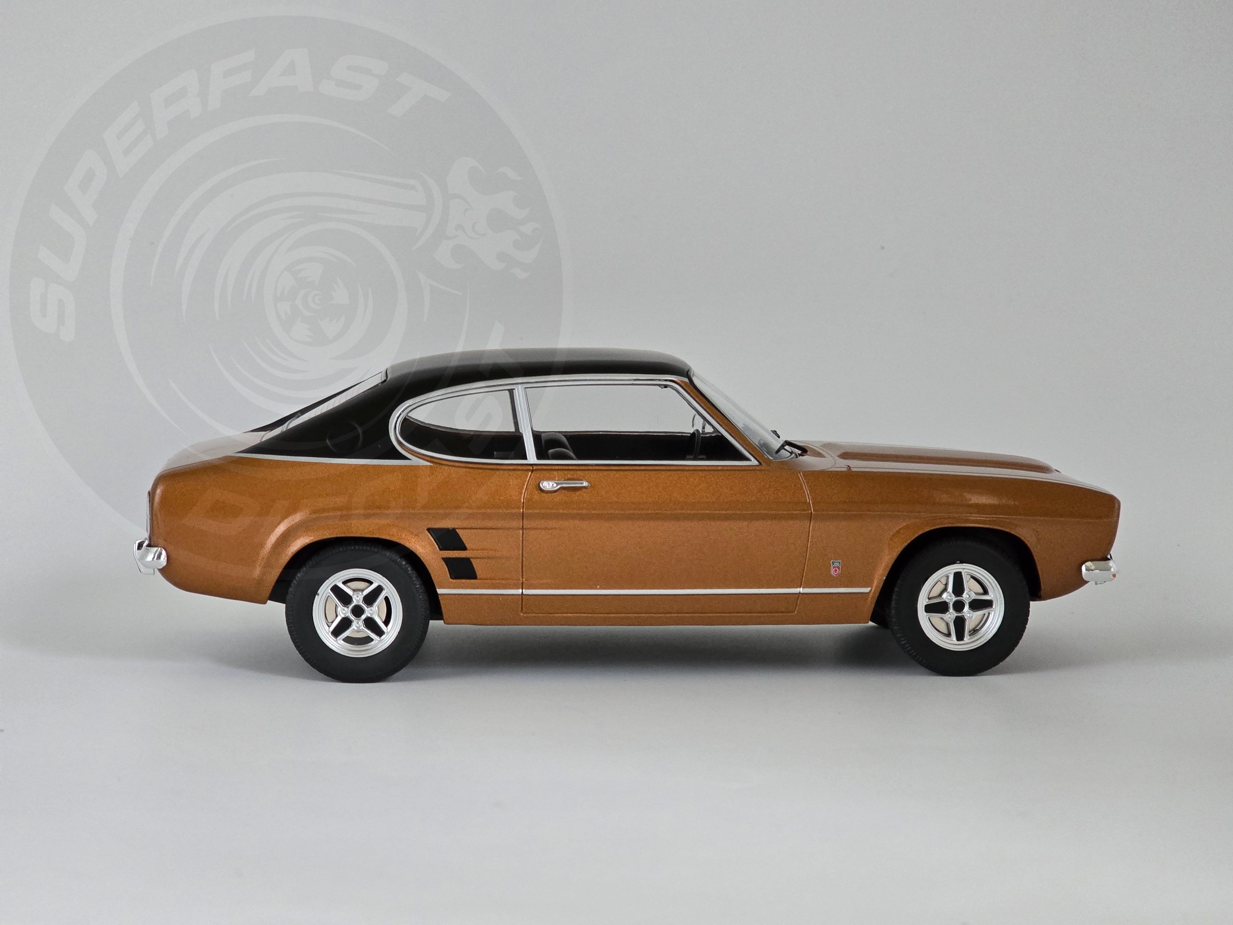 MCG 1:18 Scale Diecast 1970 Ford Capri MK1 GLX, Brown/Black - MCG18537