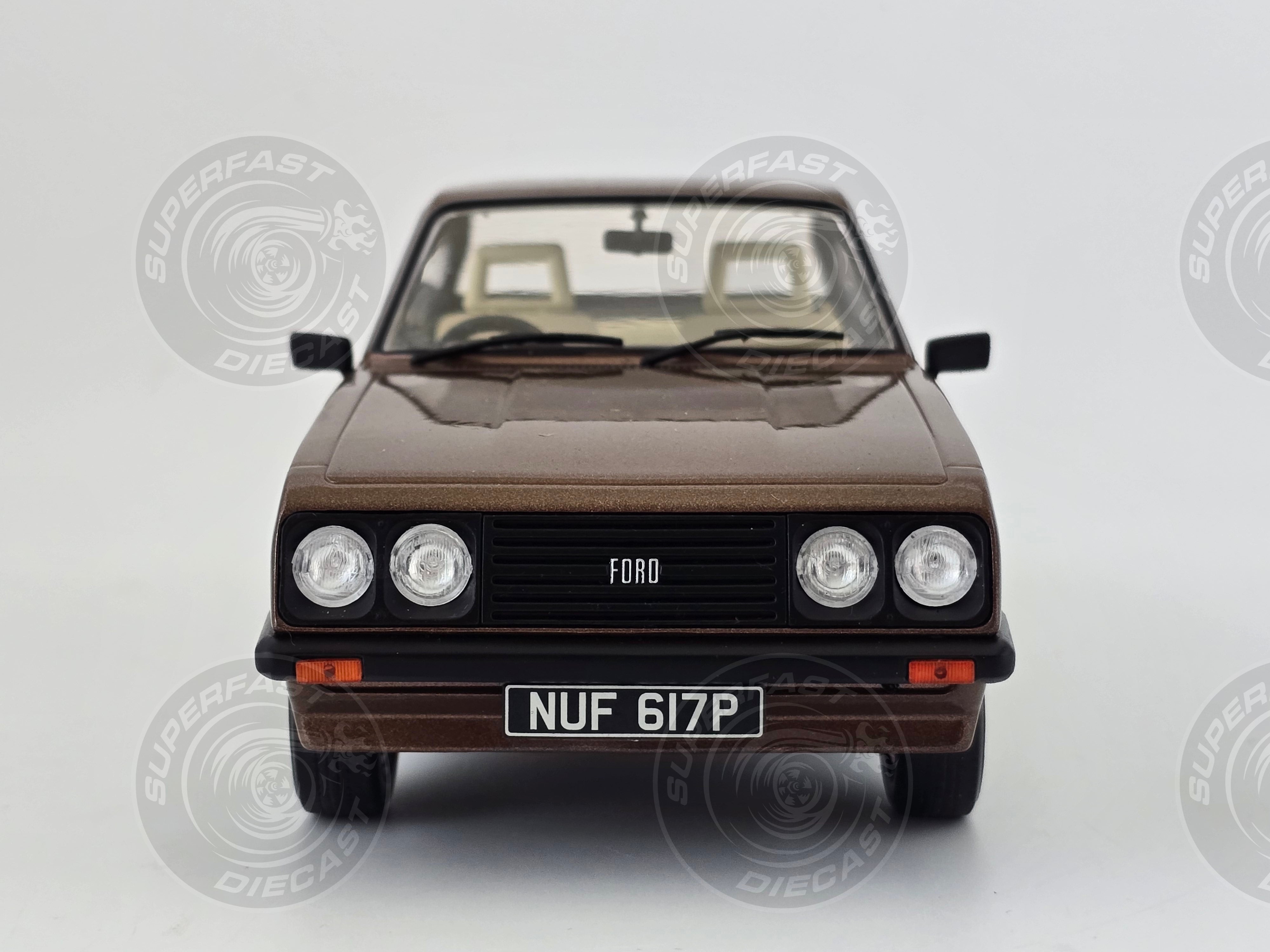 MCG 1:18 Scale Diecast - Ford Escort Mk2 RS 2000 Henry Ford Jnr, Brown- MCG18530