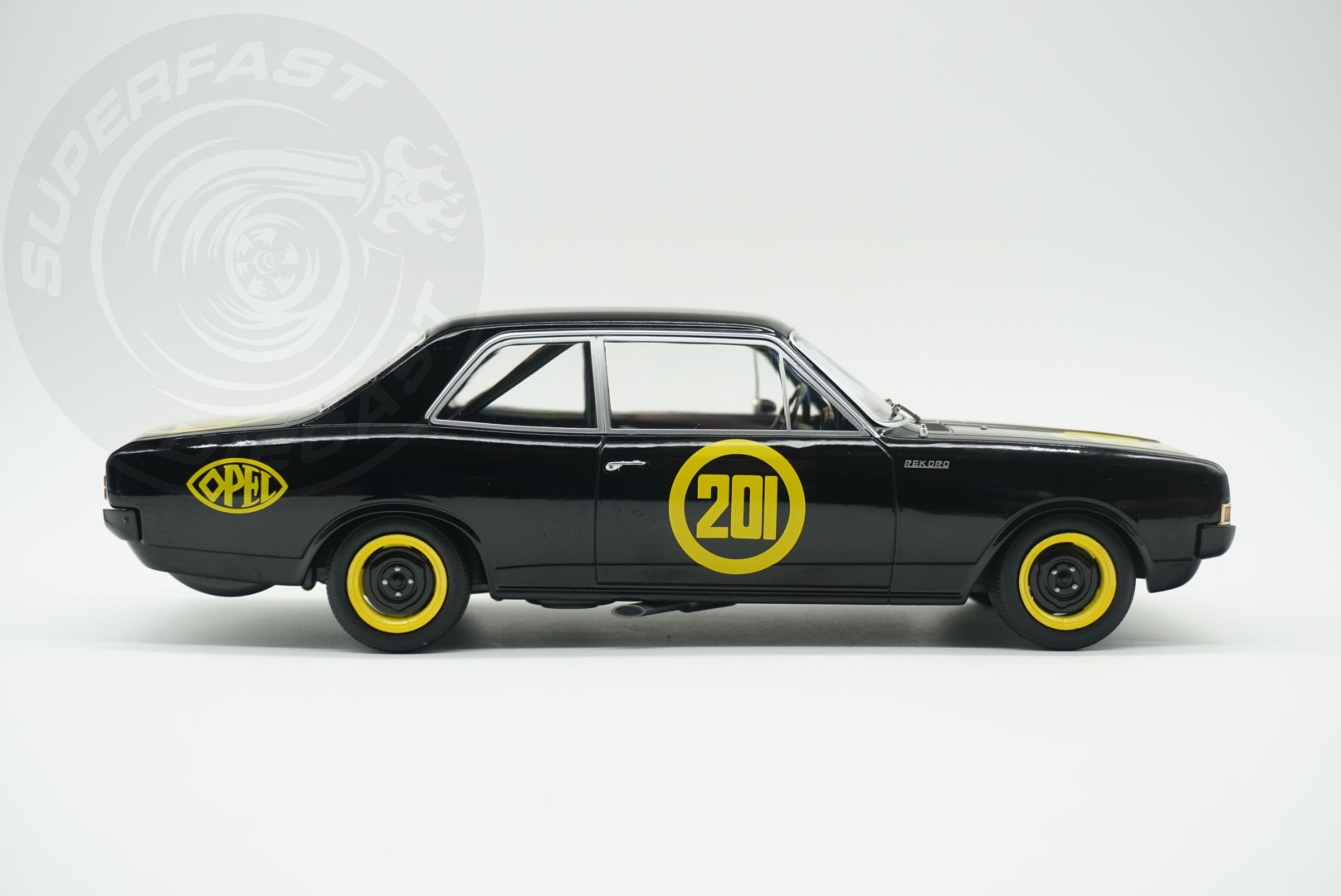 MCG 1:18 Scale Diecast - 1967 Opel Rekord C, Black - MCG18560