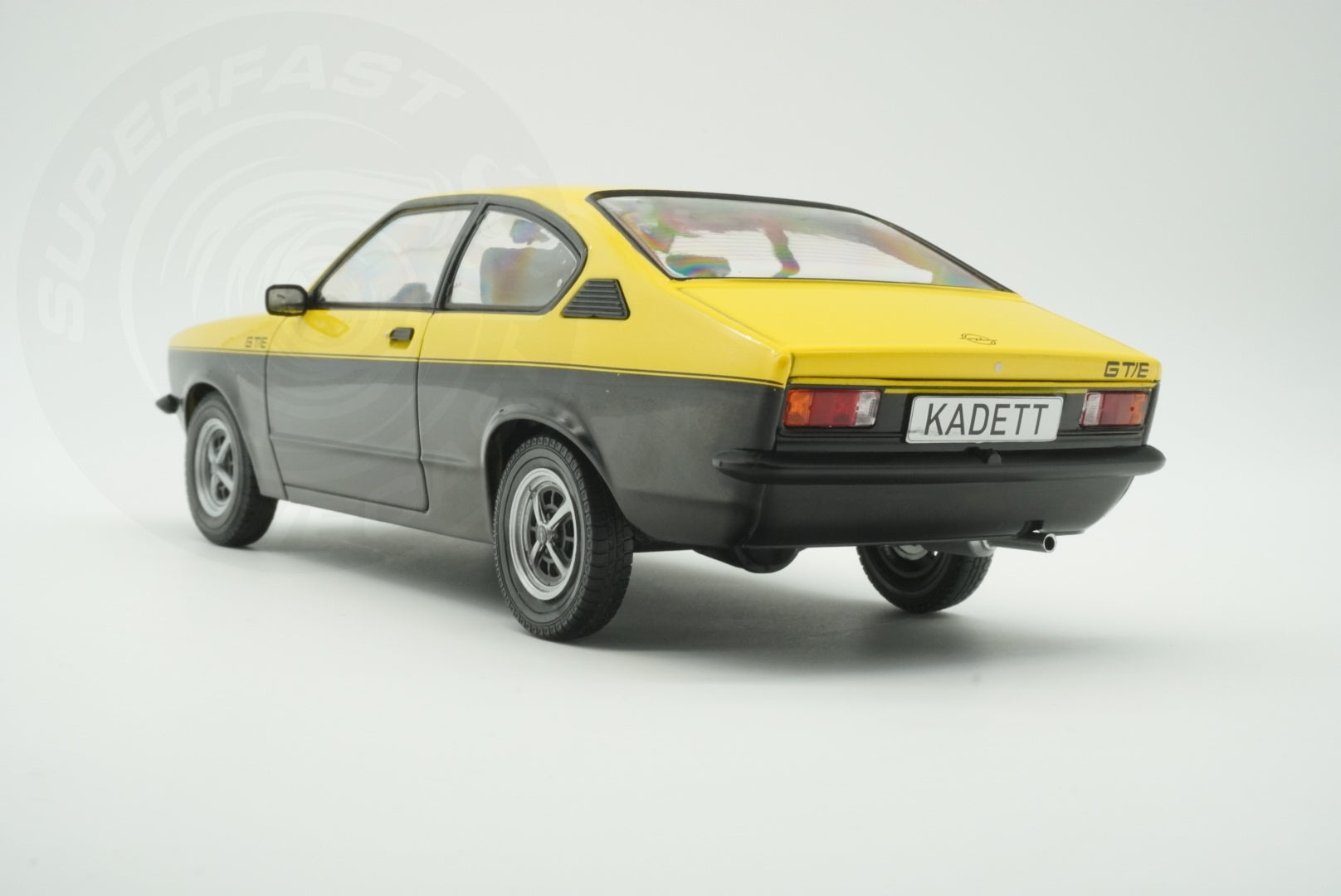 MCG 1:18 Scale Diecast - 1975 Opel Kadett C Coupe GTE in Yellow/Black - MCG18598