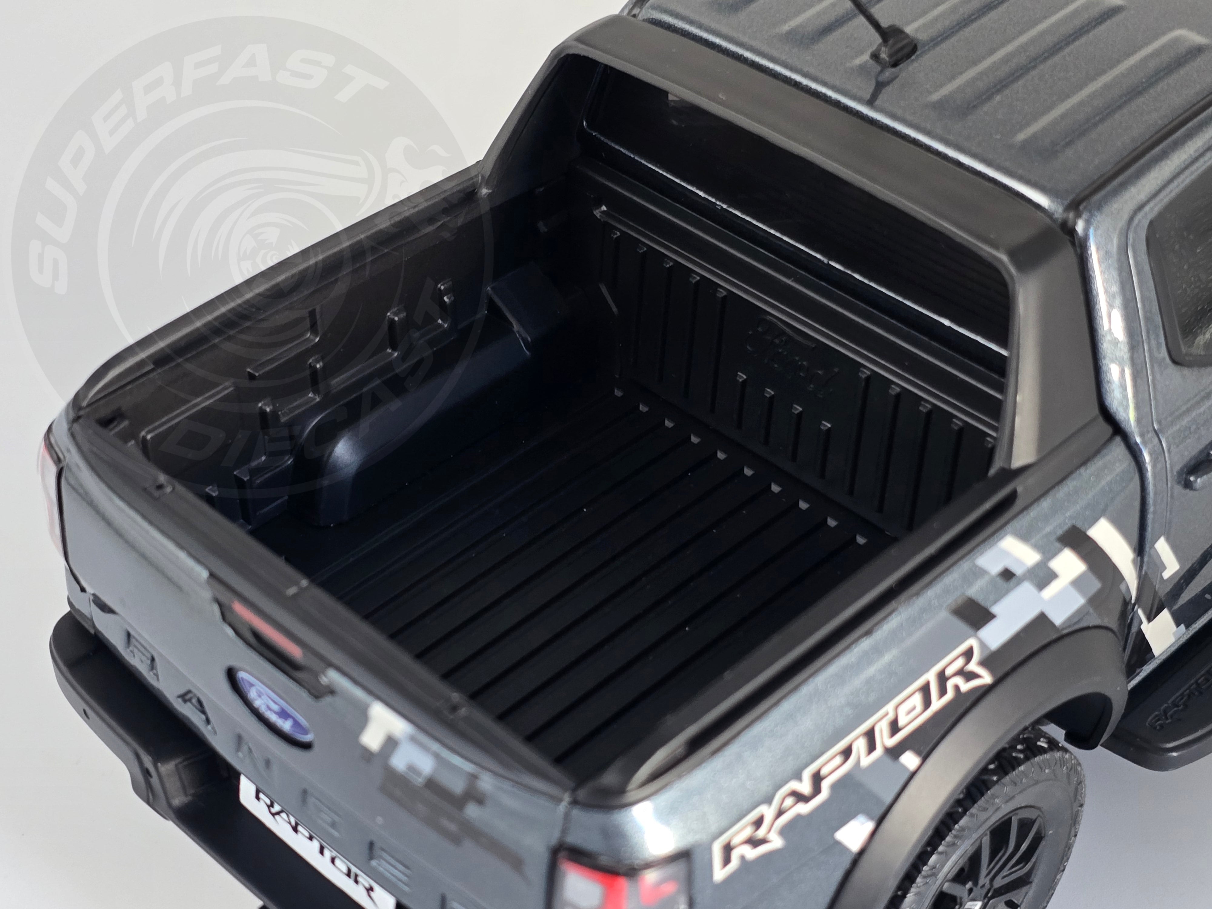 MCG 1:18 Scale Diecast Model Car -  2023 Ford Ranger Raptor, Metallic Grey