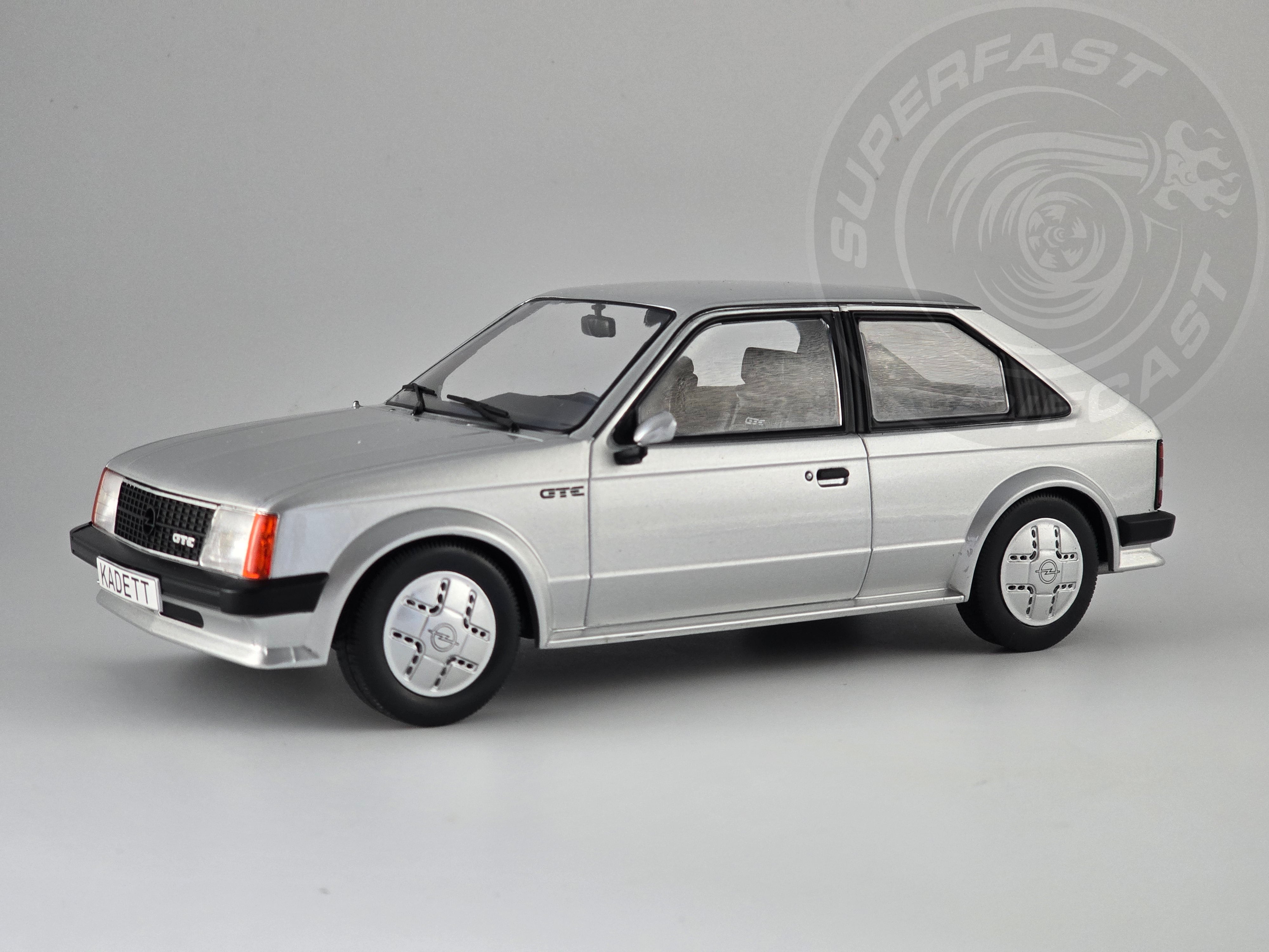 MCG 1:18 Scale Diecast Model Car - Opel Kadett D GTE (Vauxhall Astra mk1) Silver - MCG18533
