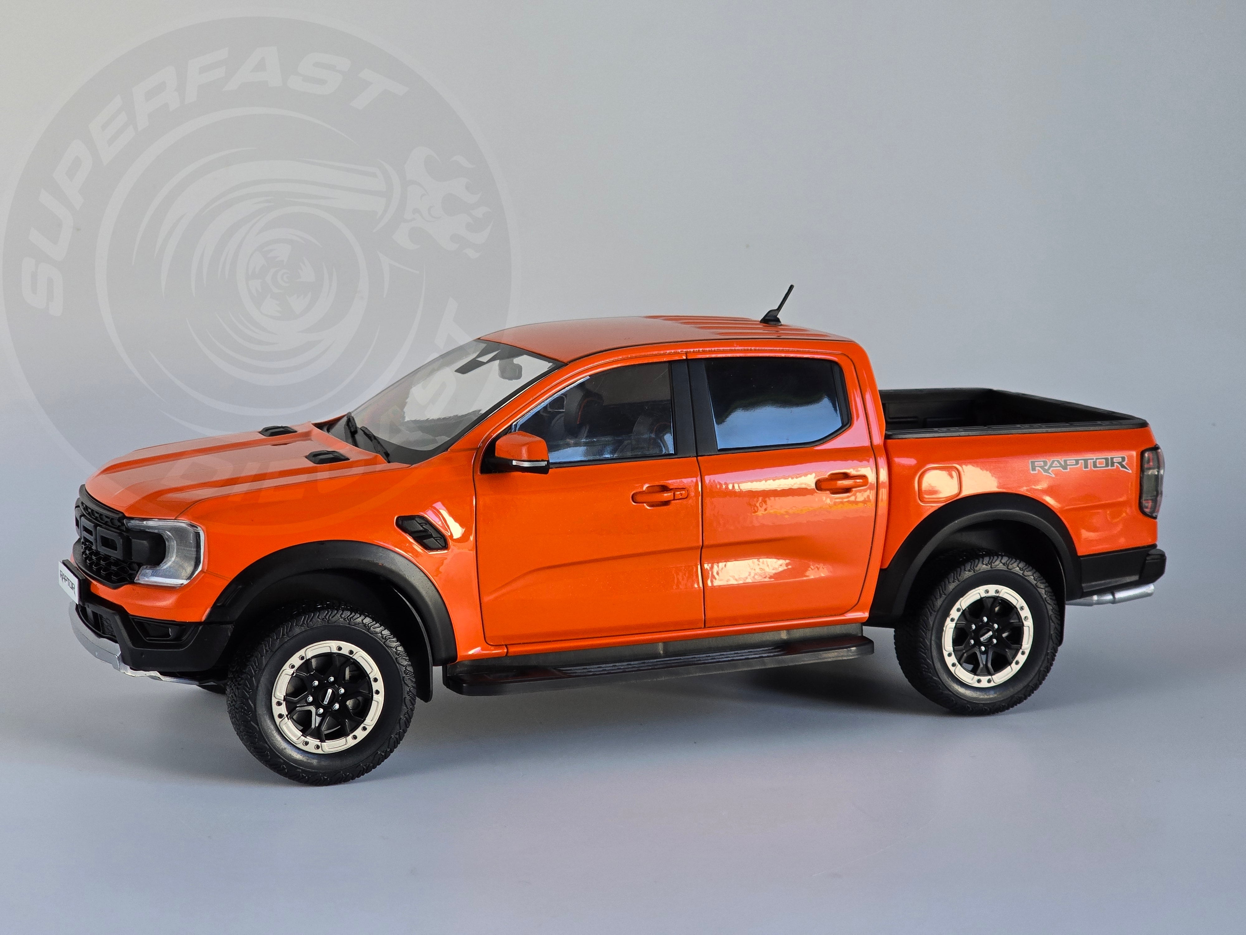 MCG 1:18 Scale Diecast Model Car -  2023 Ford Ranger Raptor, Orange
