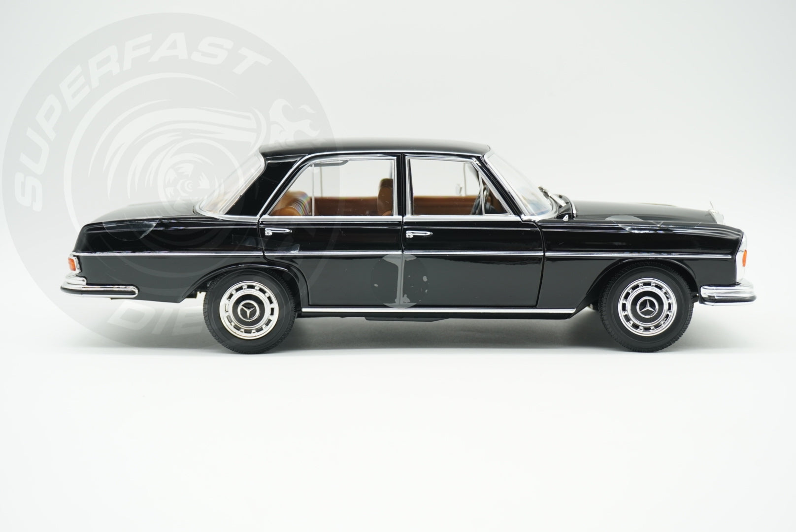 Norev 1:18 Scale Diecast Car - 1968 Mercedes Benz 280 SE, Type W108, Black - 183360