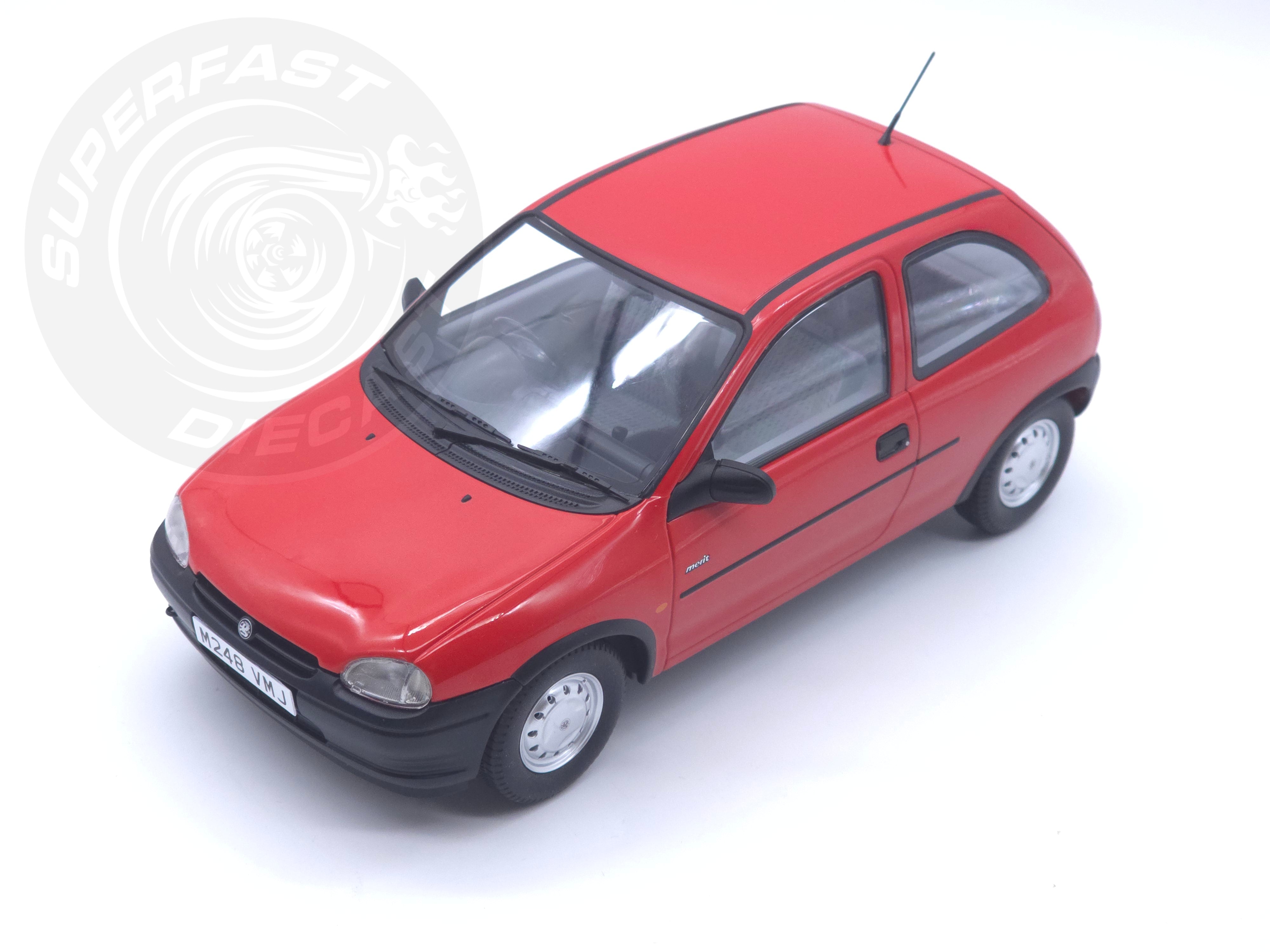 MCG 1:18 Scale Diecast - 1993 Vauxhall Corsa Merit (UK Exclusive RHD), Red - MCG18845