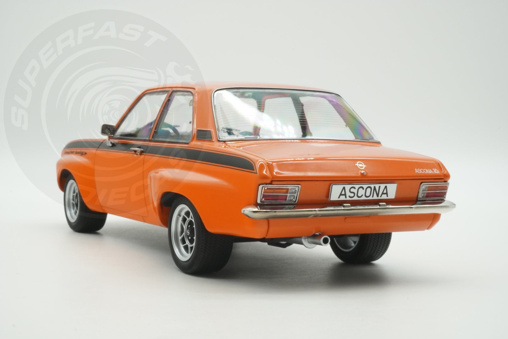 MCG 1:18 Diecast - Opel Ascona A Irmscher, Orange/Black - MCG18839