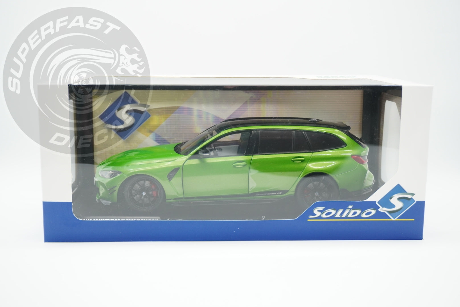 SOLIDO 1:18 Scale - 2024 BMW M3 (G81) Touring w/Performance Parts, Green Metallic - S1813703