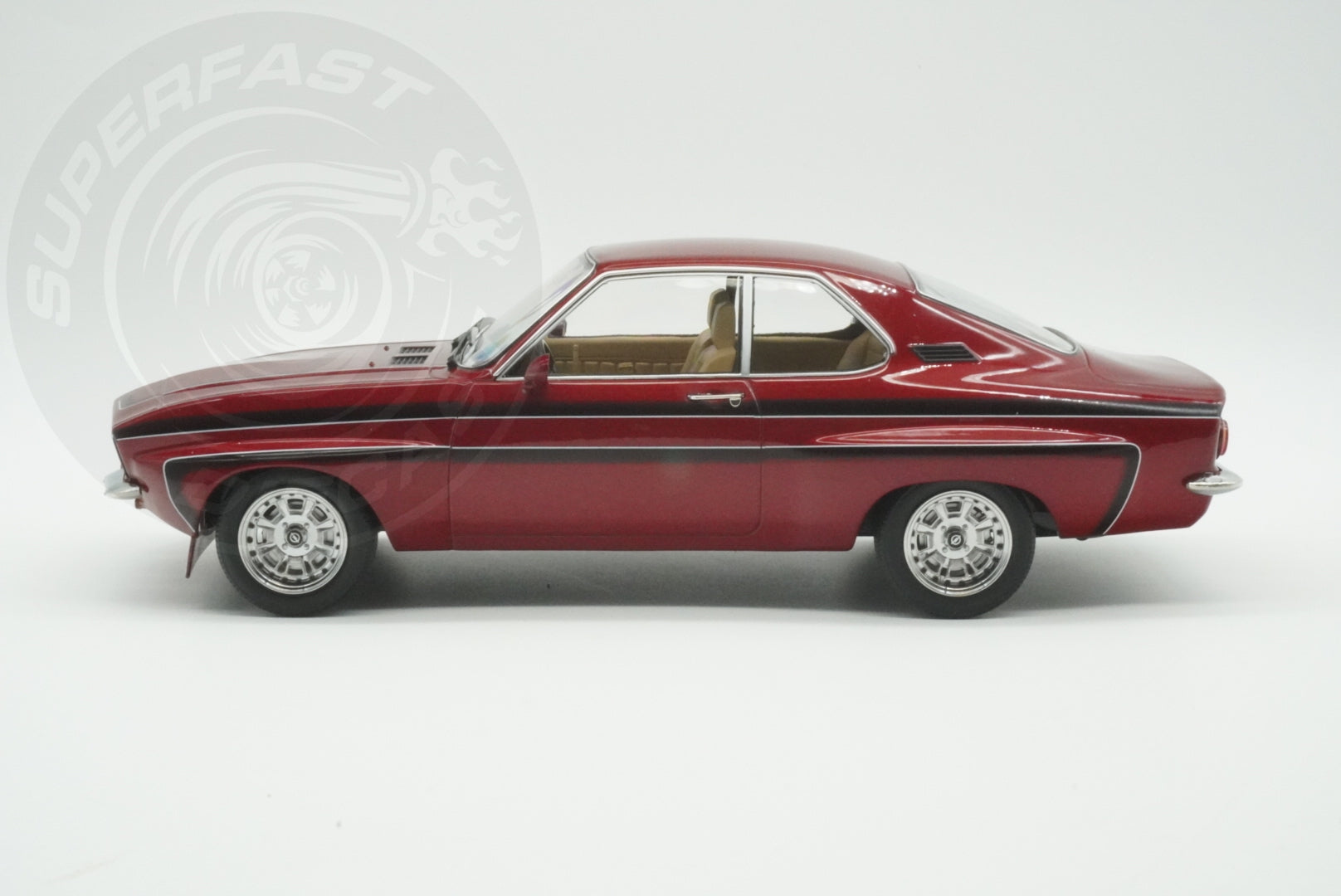 MCG 1:18 Scale Diecast - 1974 Opel Manta A Irmscher, Dark Red - MCG18427