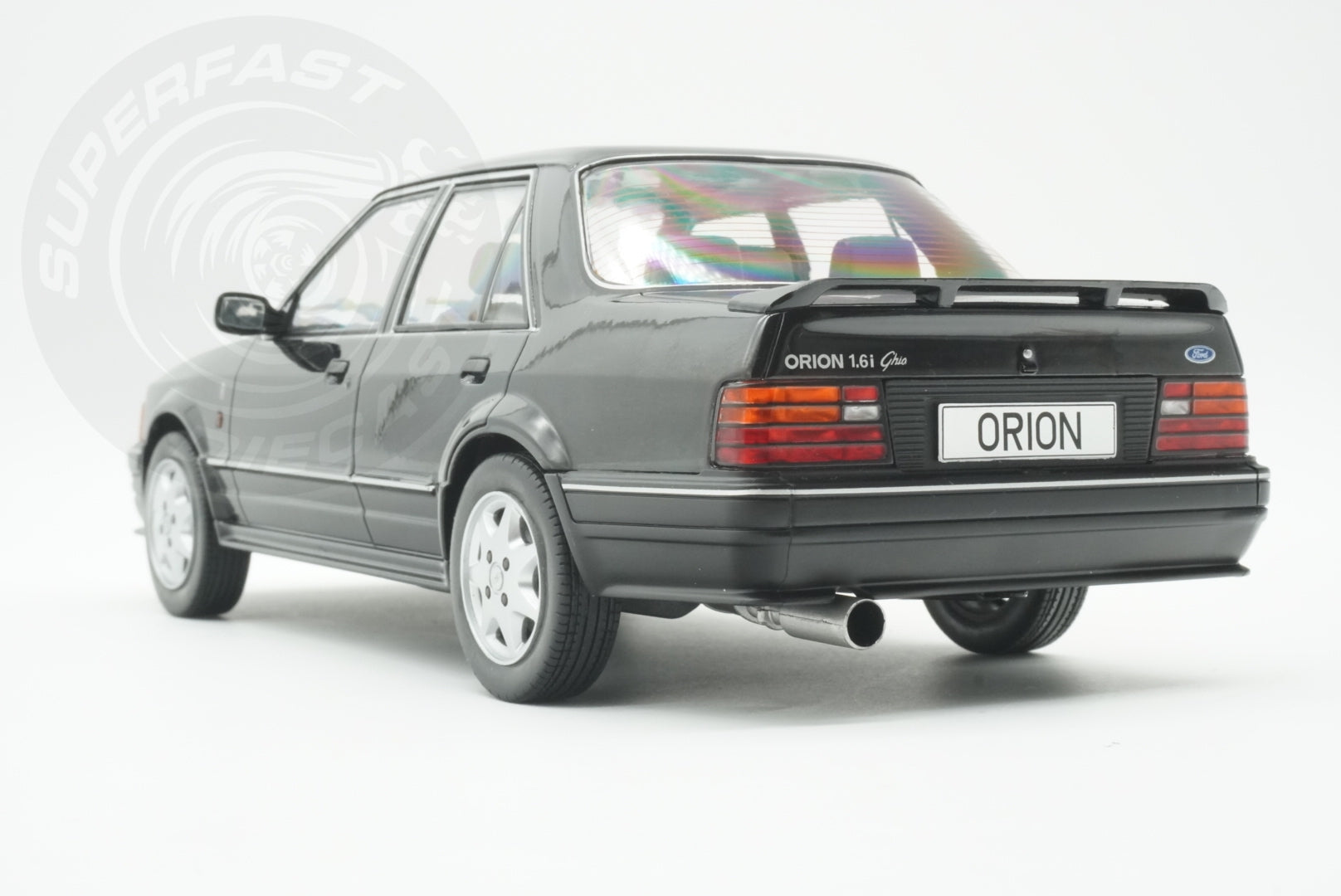 MCG 1:18 Scale Diecast - Ford Orion Mk II RHD with RS Bodykit, Black - MCG18649