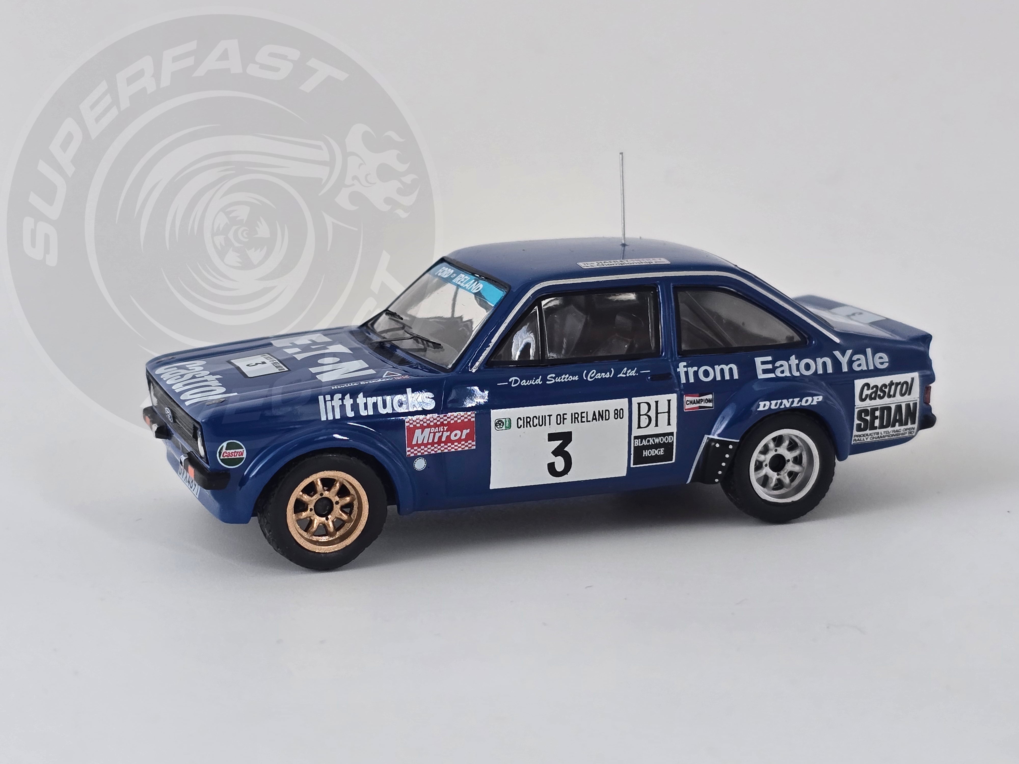IXO 1:43 Scale Diecast - FORD ESCORT MK 2 RS 1800 #3 B.Coleman - N.Brendan Circuit of Ireland 1980 - RAC440.22