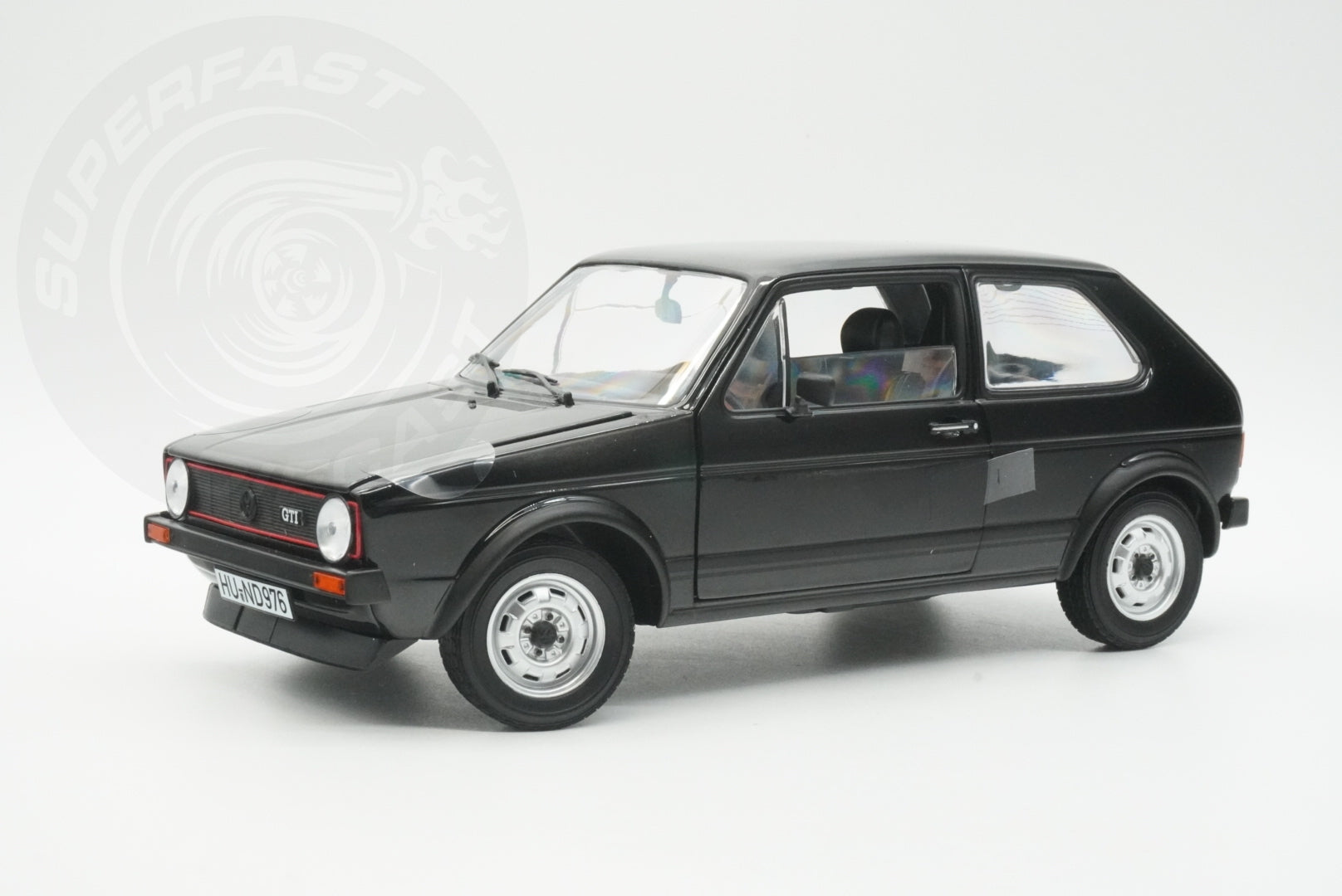 Norev 1:18 Scale Diecast Model Car - 1976 Volkswagen Golf Mk1 GTI Black - 188487