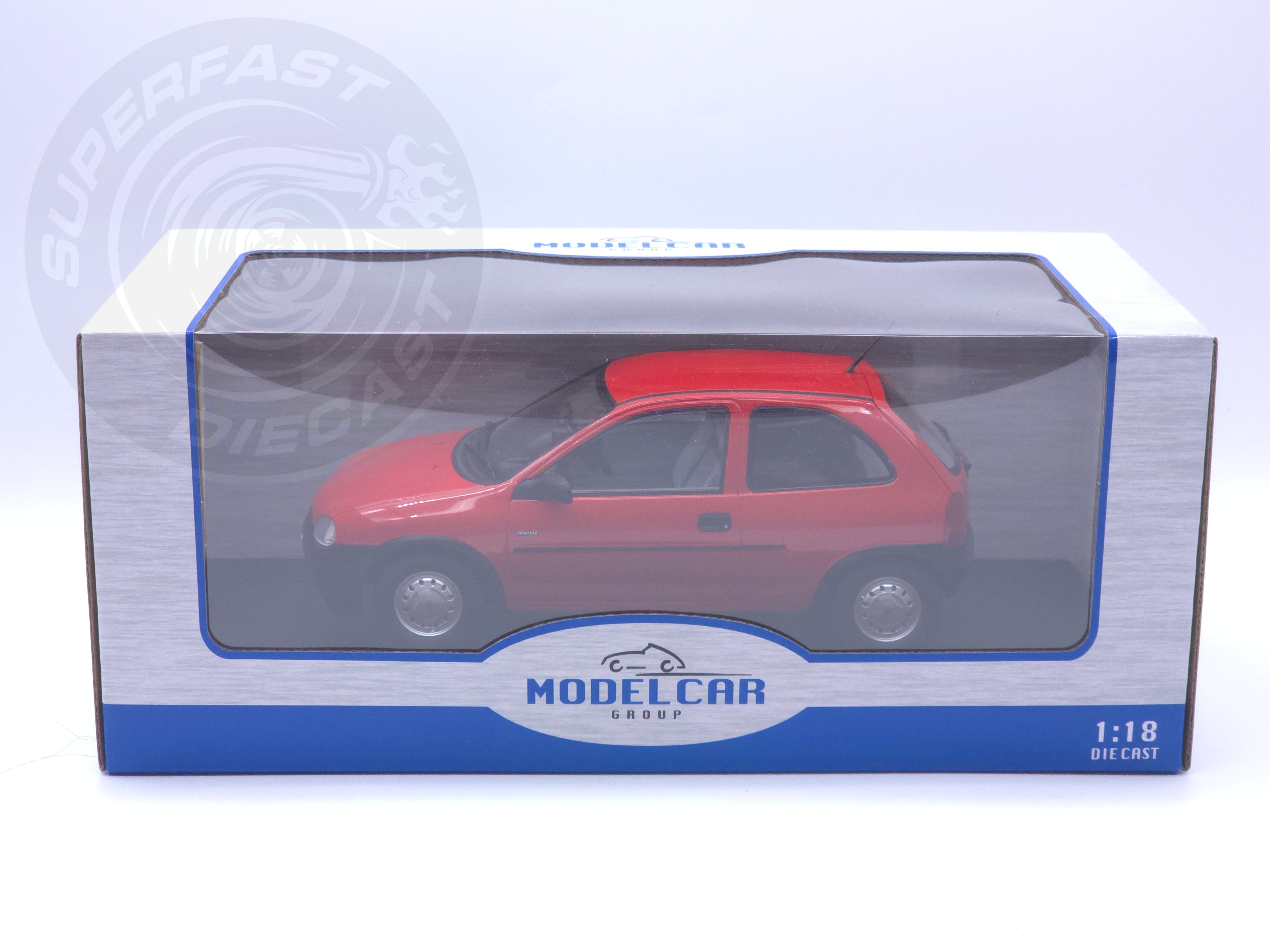 MCG 1:18 Scale Diecast - 1993 Vauxhall Corsa Merit (UK Exclusive RHD), Red - MCG18845