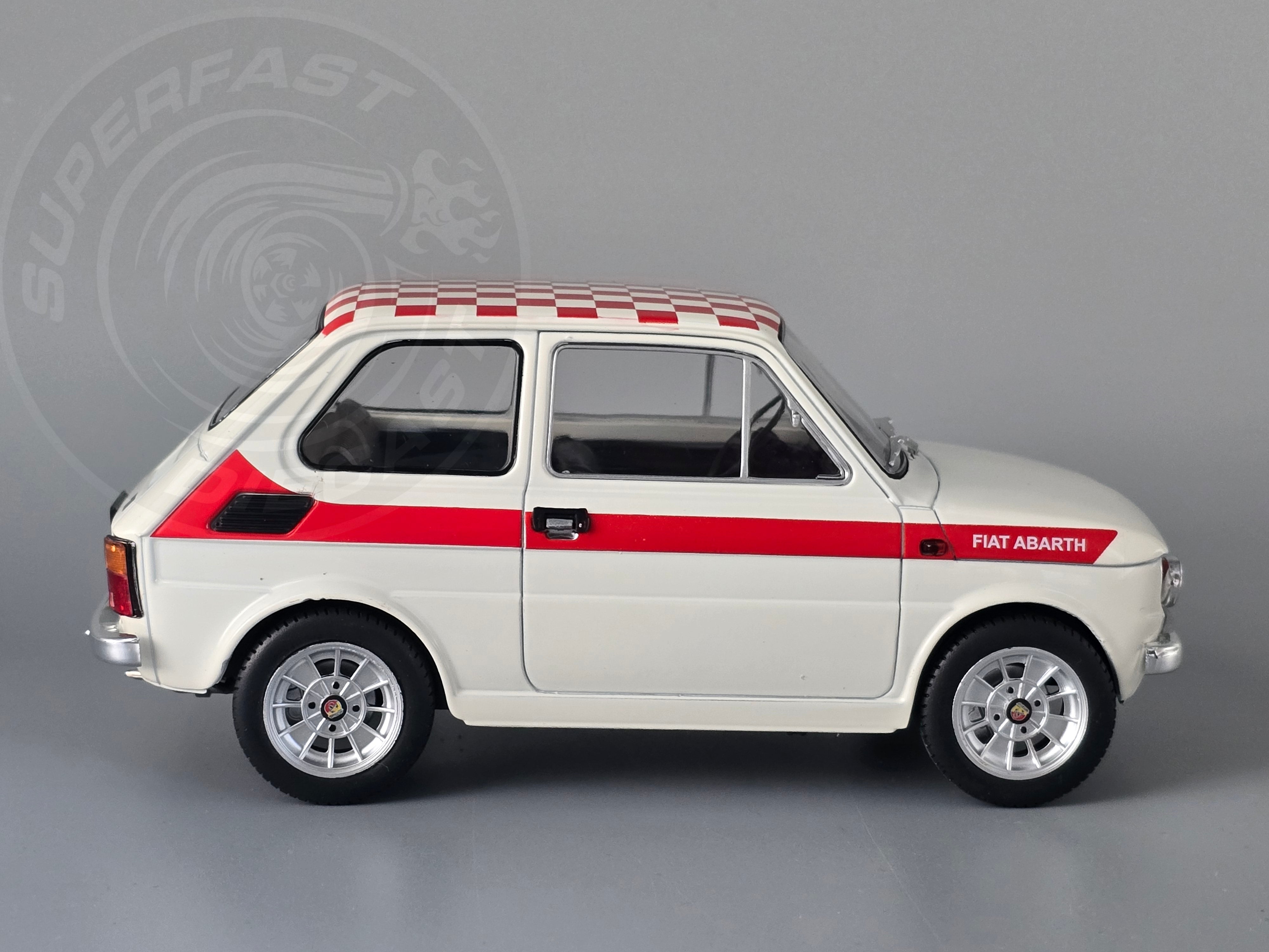 MCG 1:18 Fiat 126 Abarth - White with Red Decals