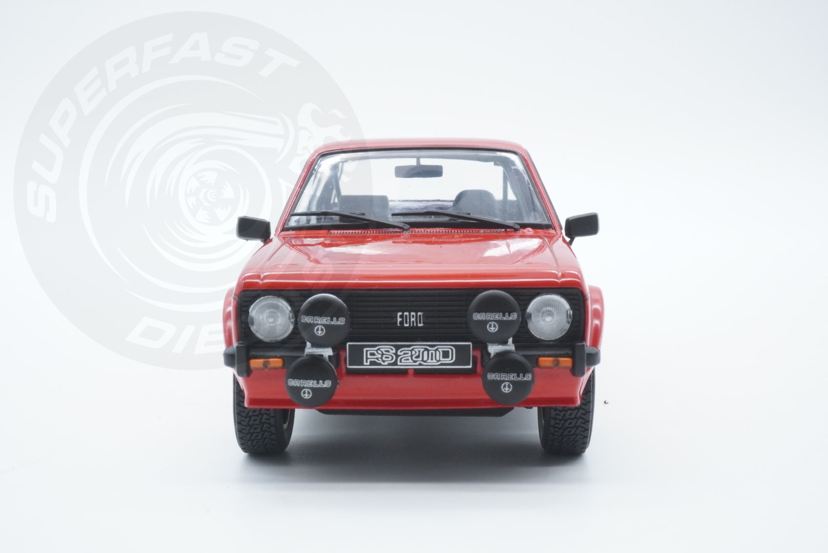 Whitebox 1:24 Scale Diecast Model Car - 1977 Ford Escort Mk2 RS2000, Red - WB124223