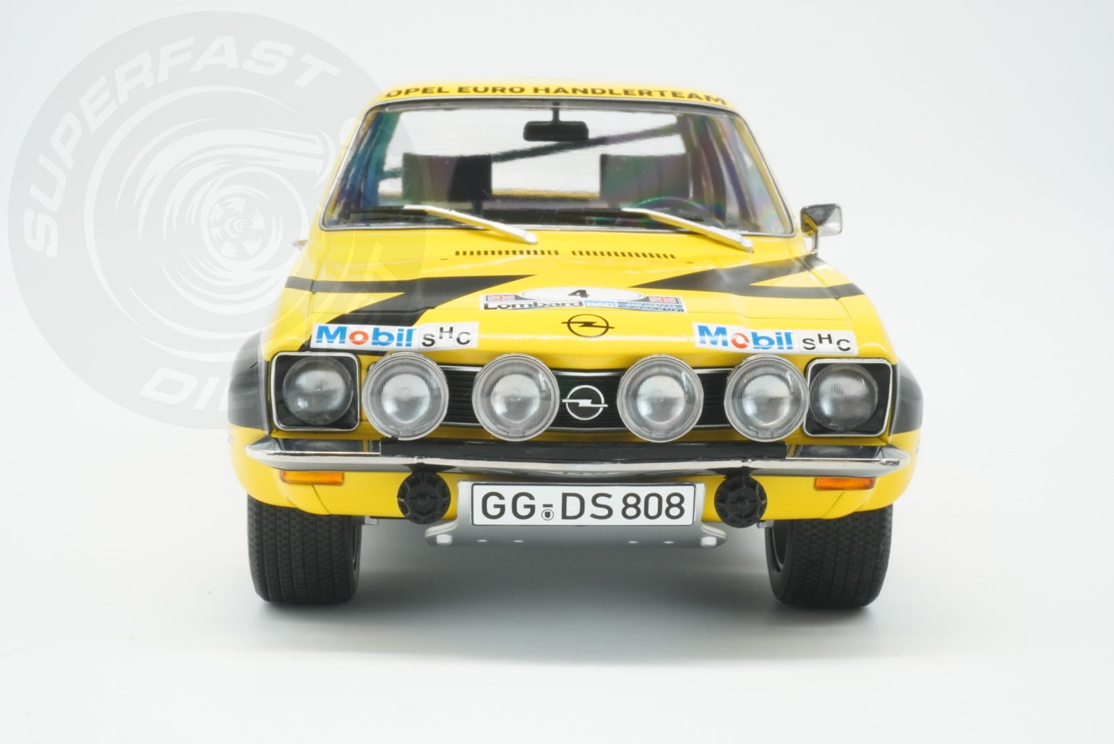 MCG 1:18 Diecast - Opel Ascona A, RAC Rally, 1975, #4, W.Röhrl/C.Geistdörfer, Yellow/Black - MCG18345R