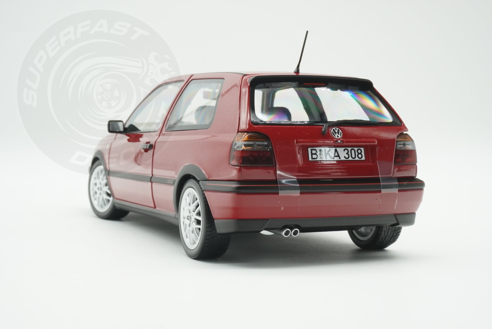 Norev 1:18 Scale Diecast - 1996 VW Volkswagen Golf Mk3, Flash Red - 188418R