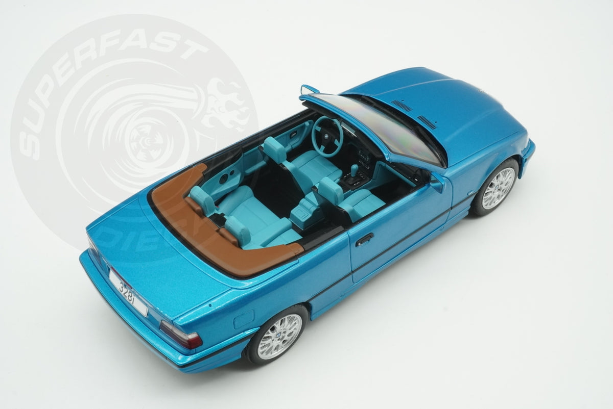 MCG 1:18 Diecast - 1996 BMW 328i (E36) Cabriolet, Turquoise - MCG18319