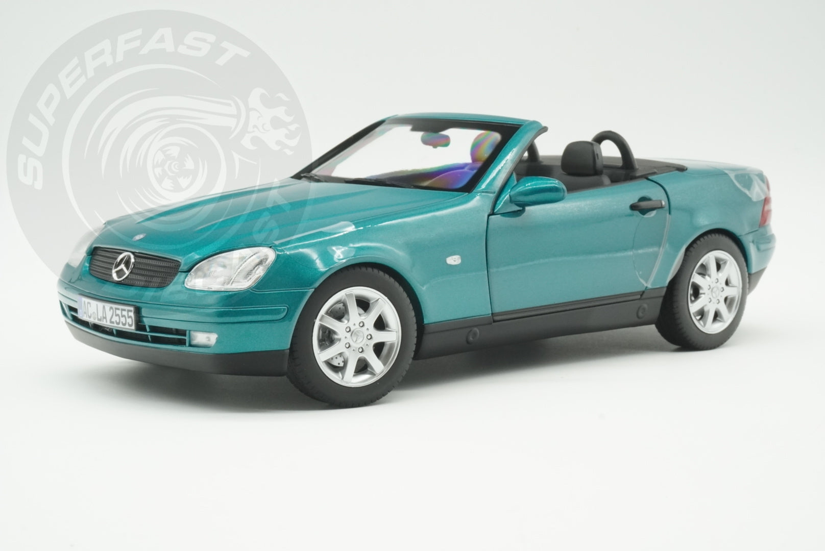 Norev 1:18 Scale Diecast Car - 1996 Mercedes Benz SLK, Vivianit Green - 183021