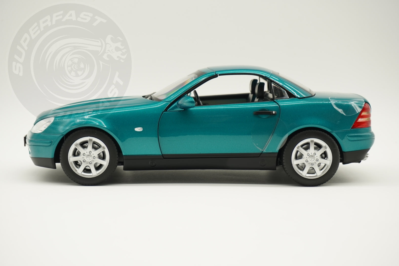 Norev 1:18 Scale Diecast Car - 1996 Mercedes Benz SLK, Vivianit Green - 183021